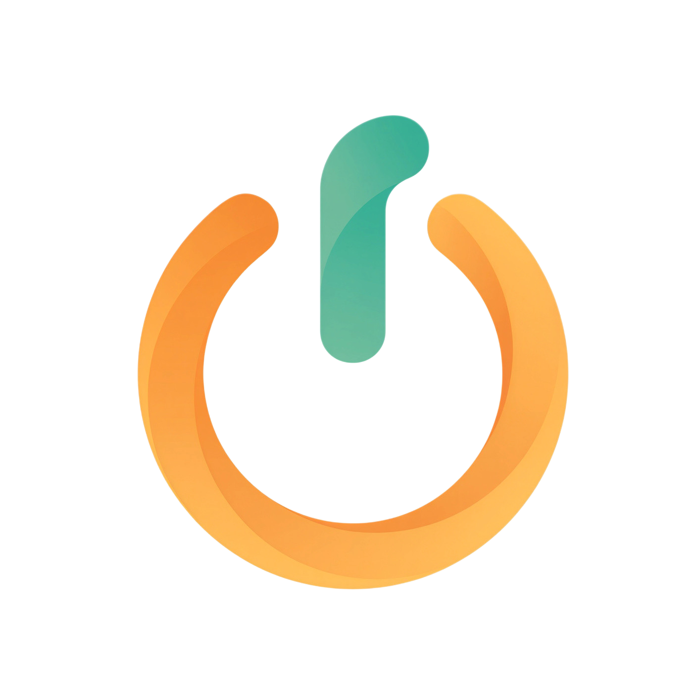 Official logo for Fastic, yellow and green 'on' button