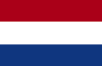 National flag of the Netherlands, red, white and blue horizontal stripes