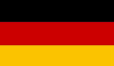 National flag of Germany, black, red, yellow horizontal stripes