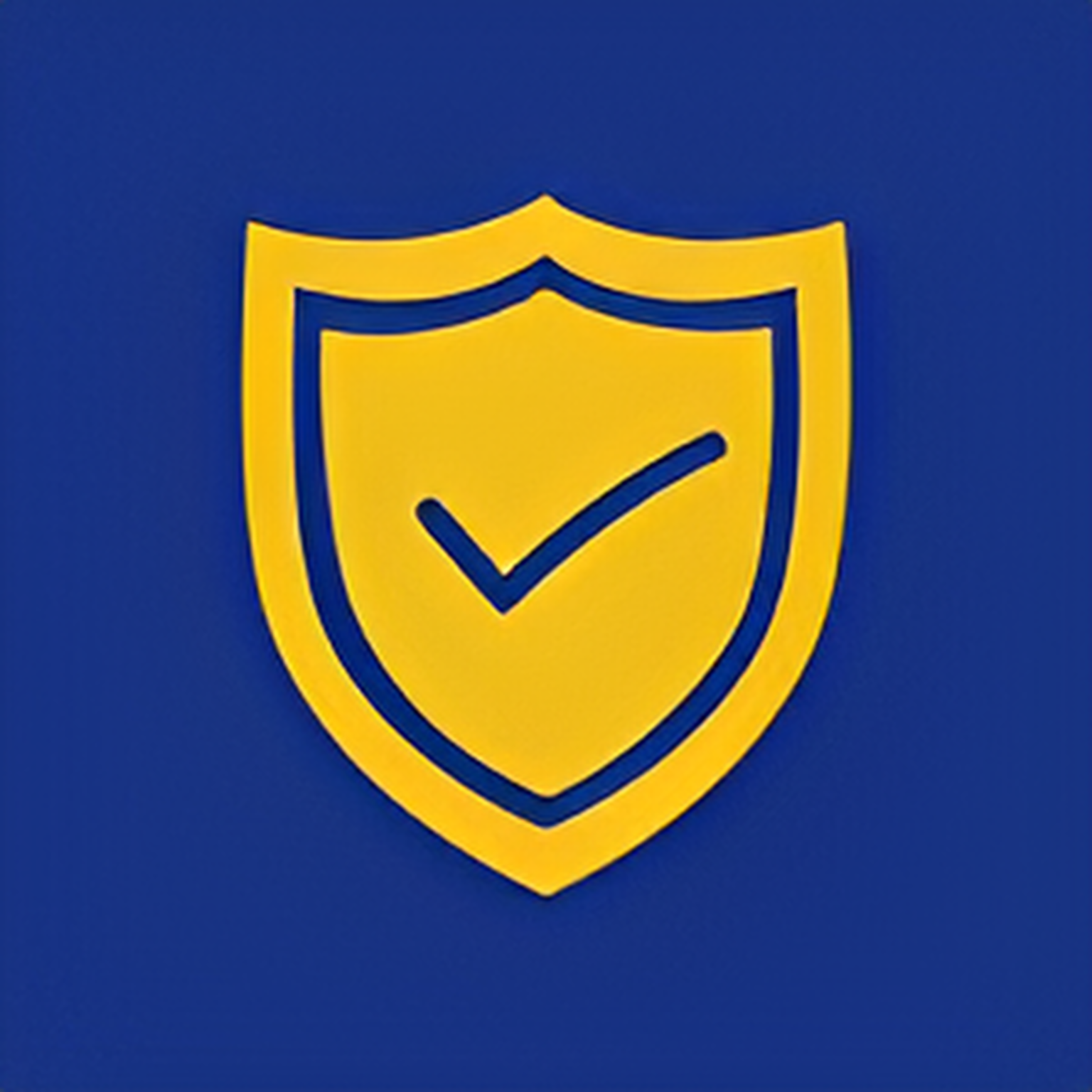 Blue circle with yellow shield inside indicating safer gambling