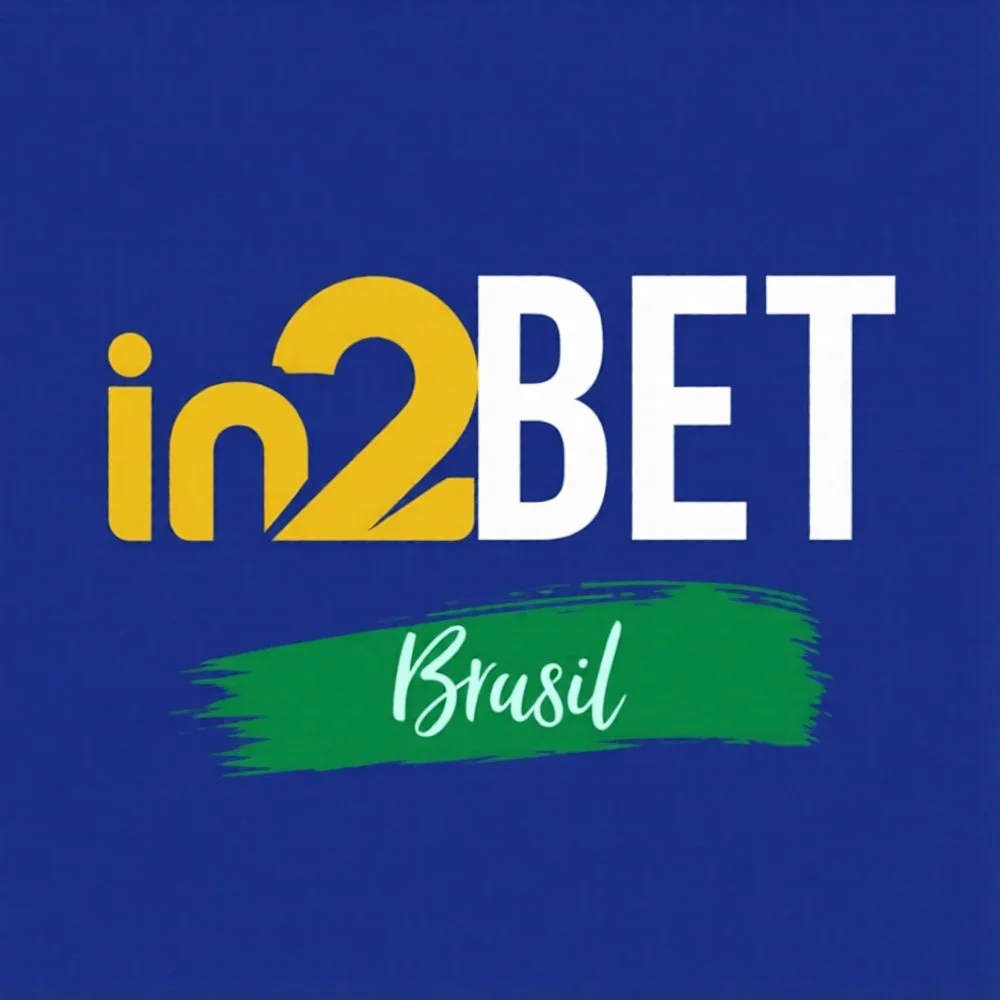 Official logo in2bet Brasil, blue, green, white, yellow