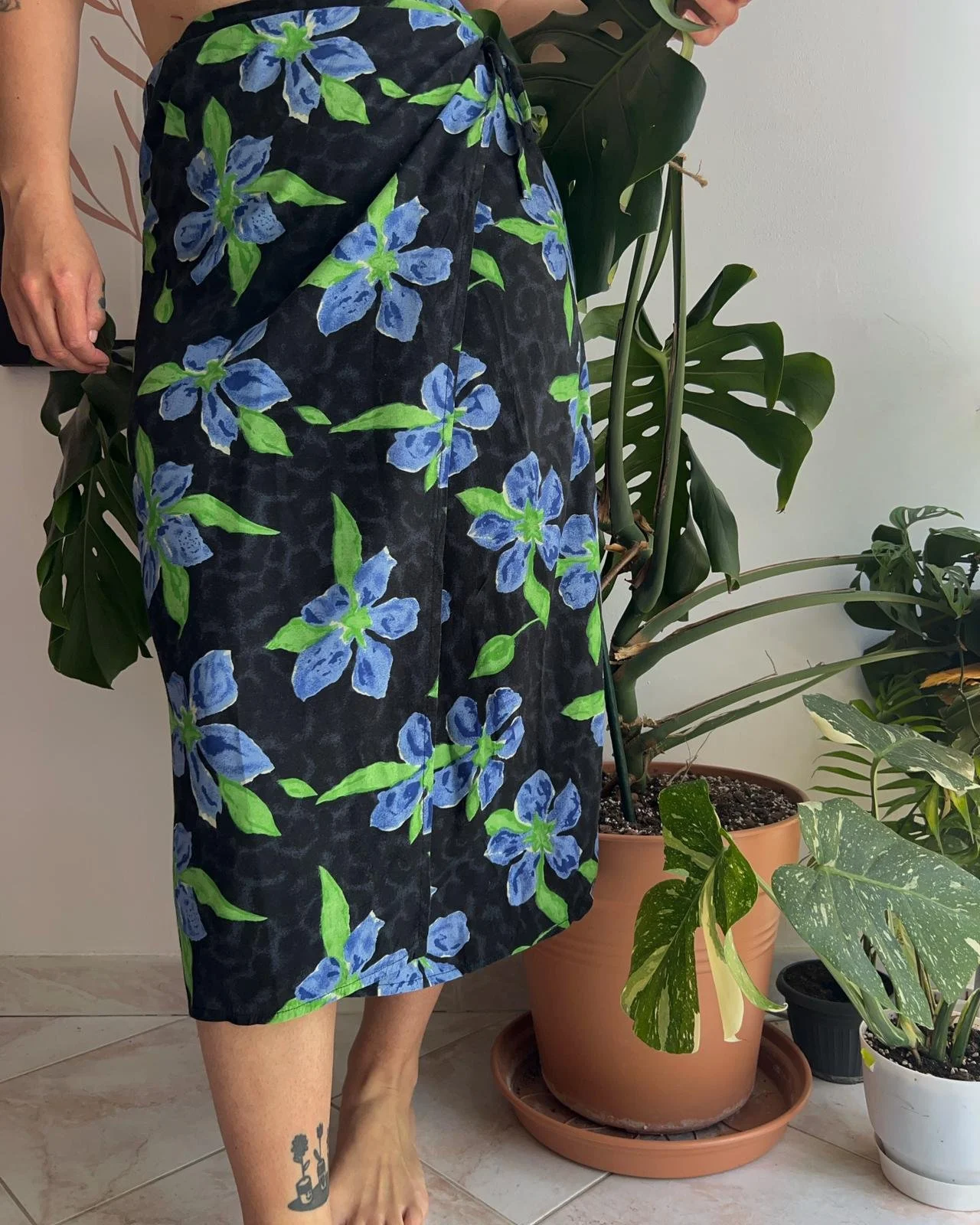 Preklopna suknja- Plumeria