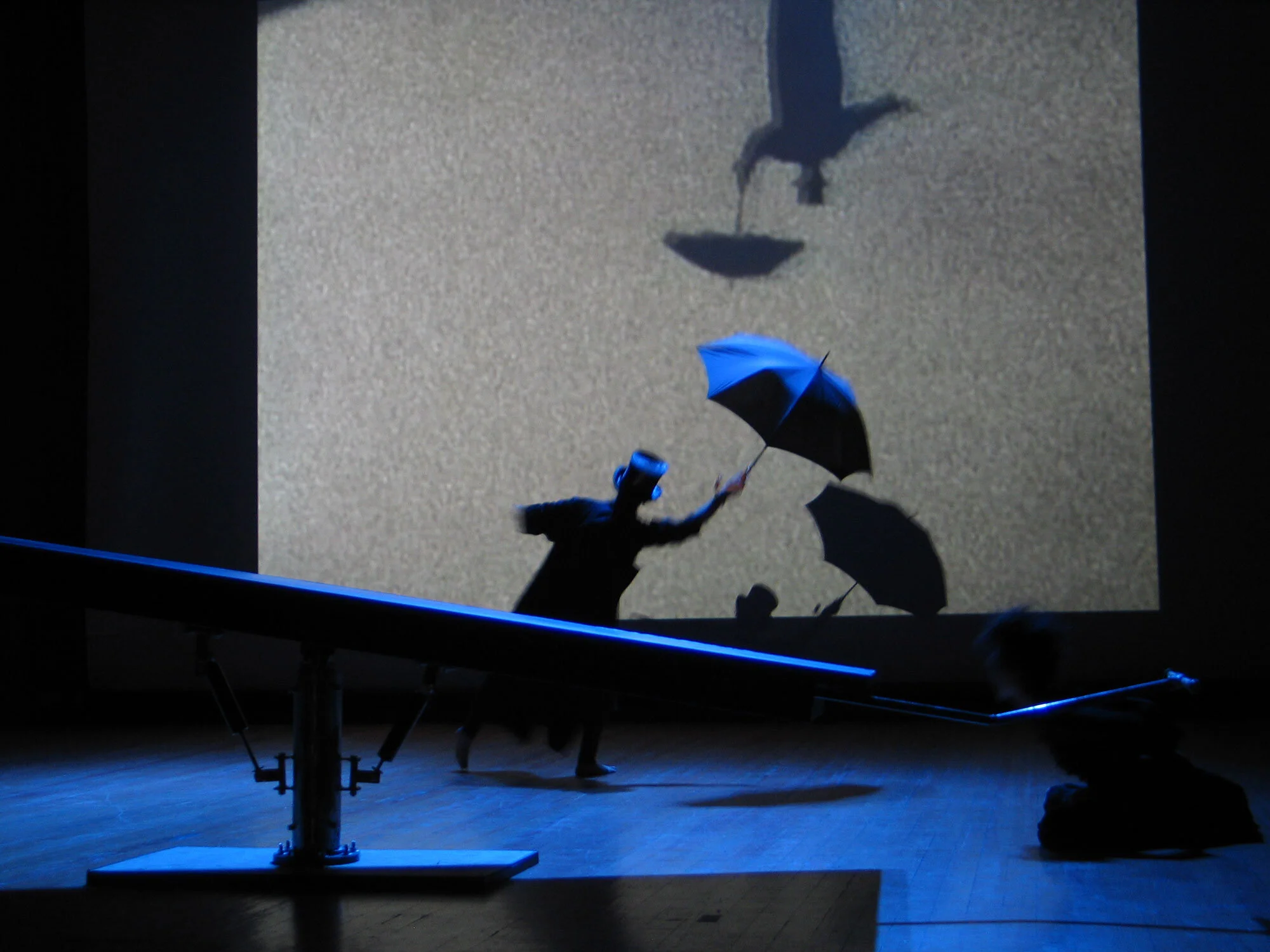 Tilt  A sudden shock, gravity disrupted (in the wake of 911)