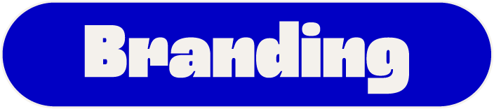 Logo rectangulaire bleu avec le mot 'Branding' en blanc en caractères gras