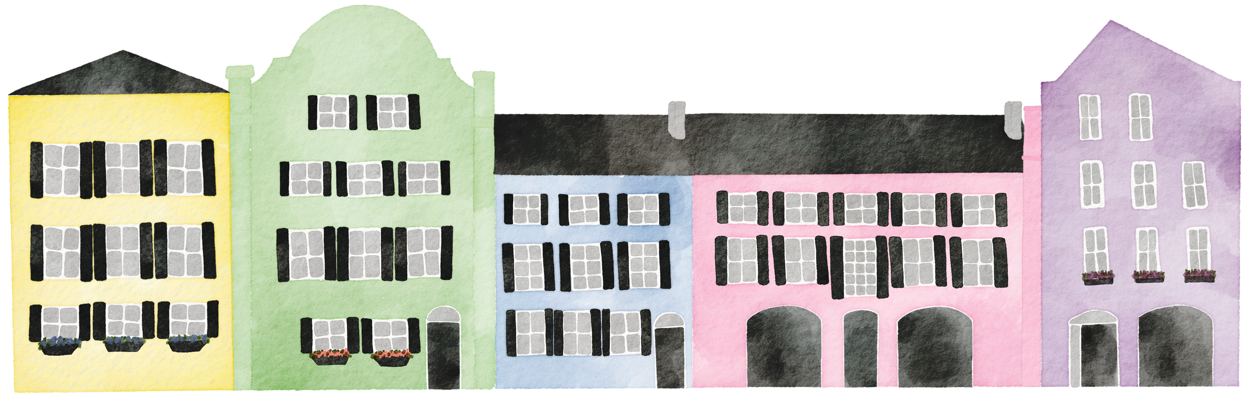 Image of Rainbow Row, a popular tourist destination in historic Charleston