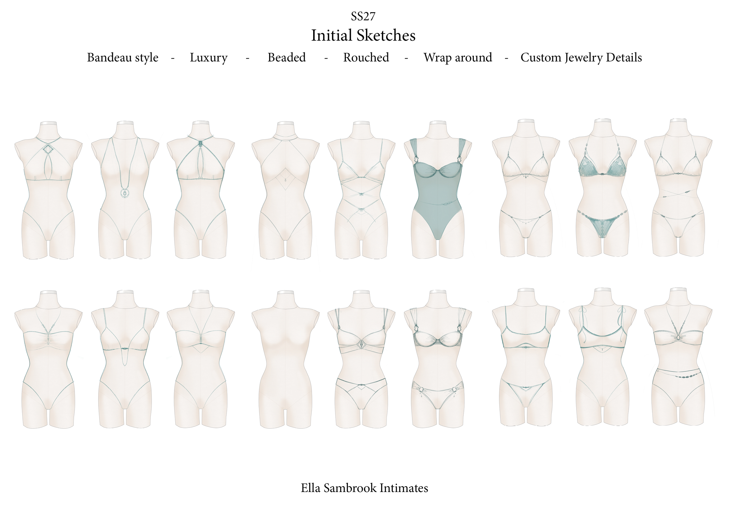 Swimwear Portfolio  sketches