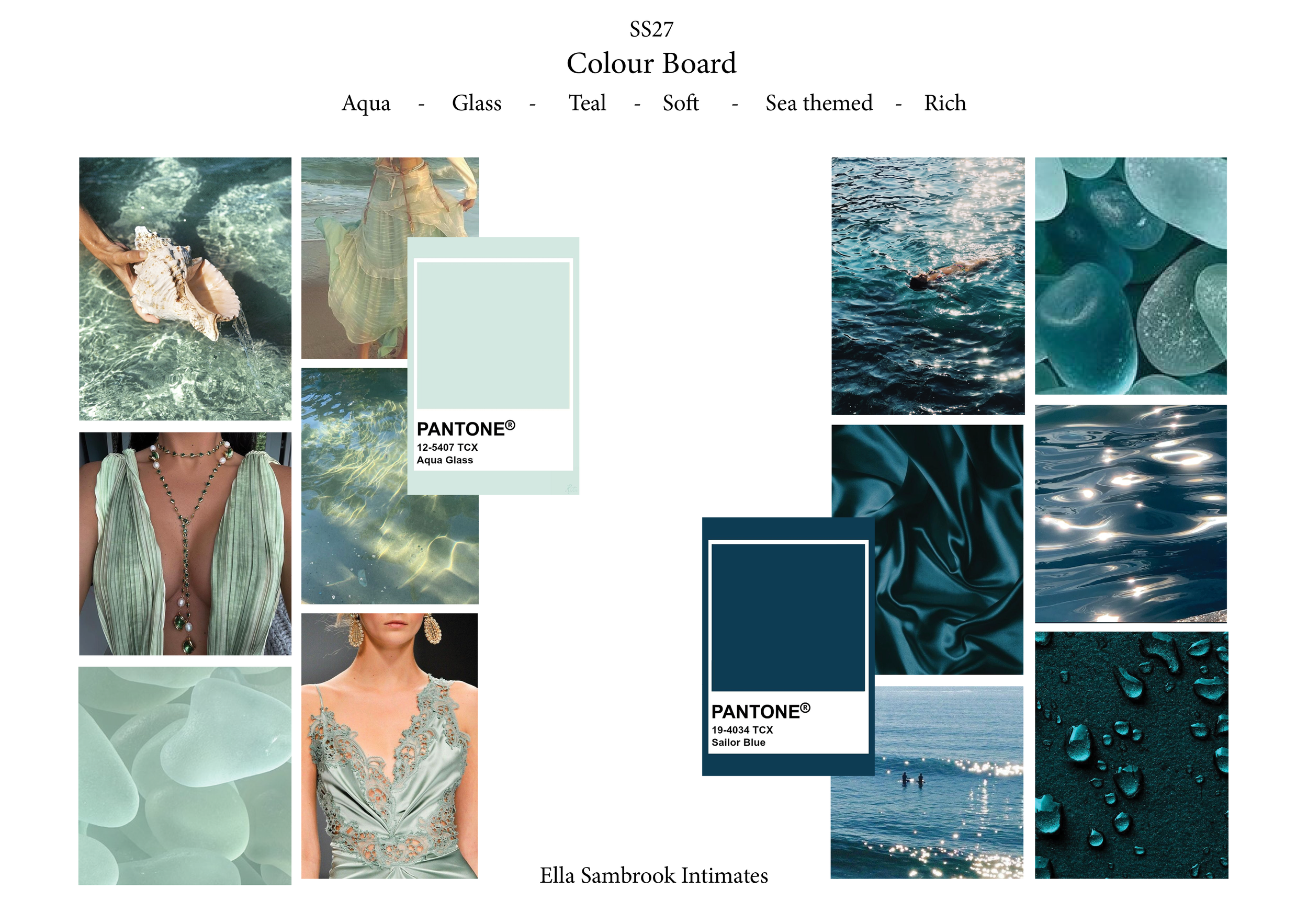 Swimwear Portfolio colour board