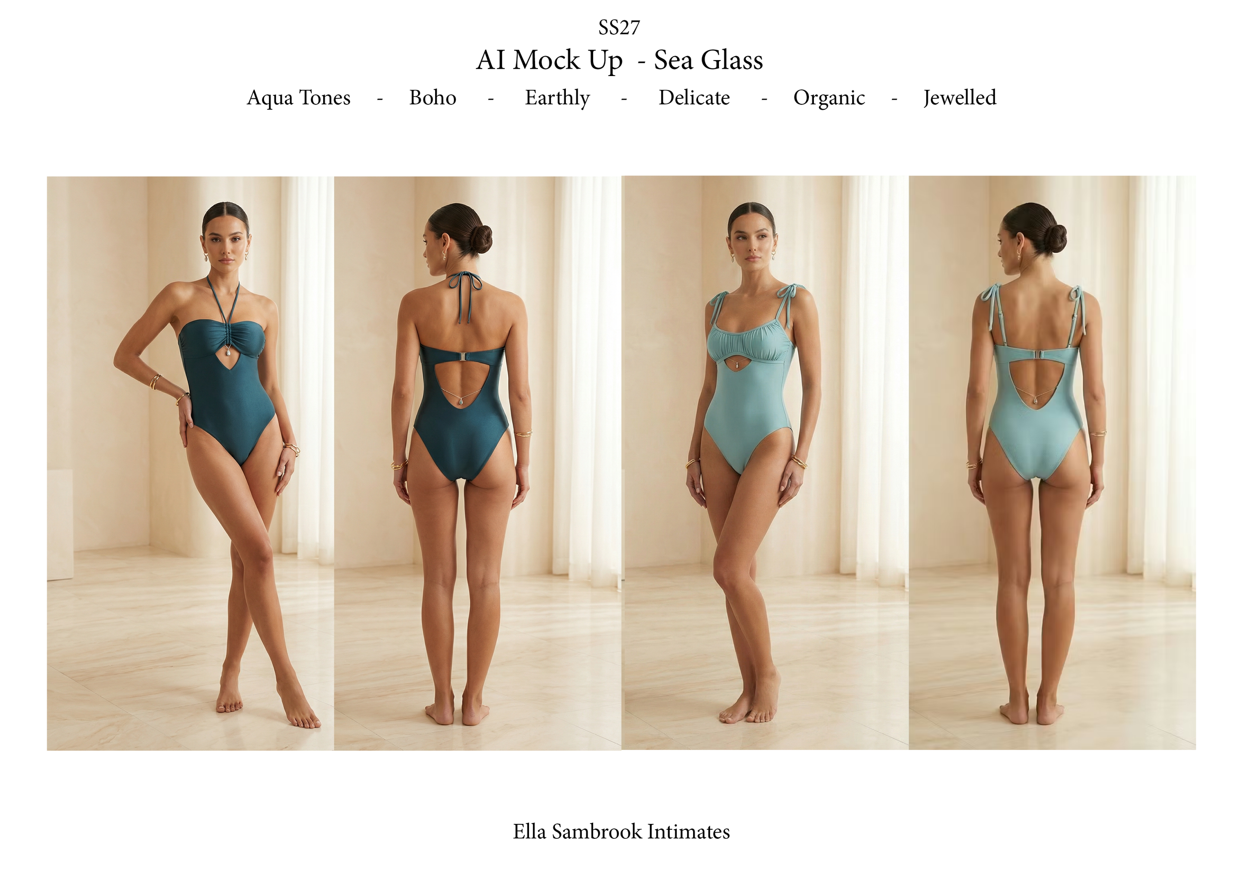 Swimwear Portfolio on body illustration 