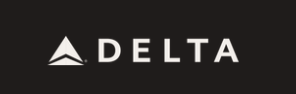 Logo with the word 'DELTA' and a stylized delta symbol above it.