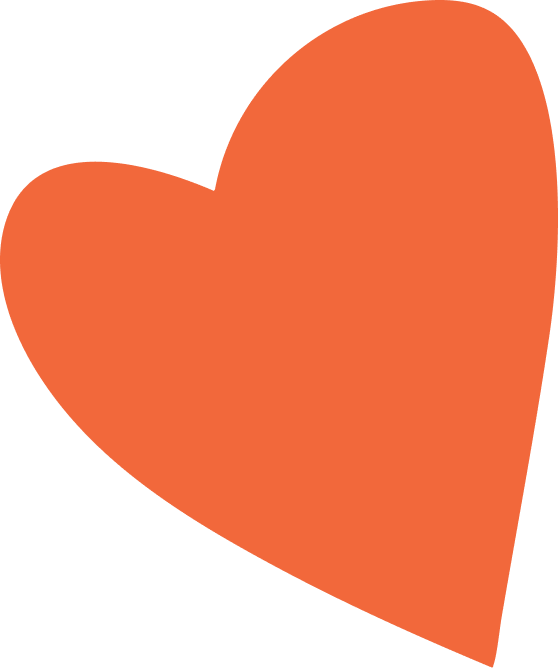 An orange heart