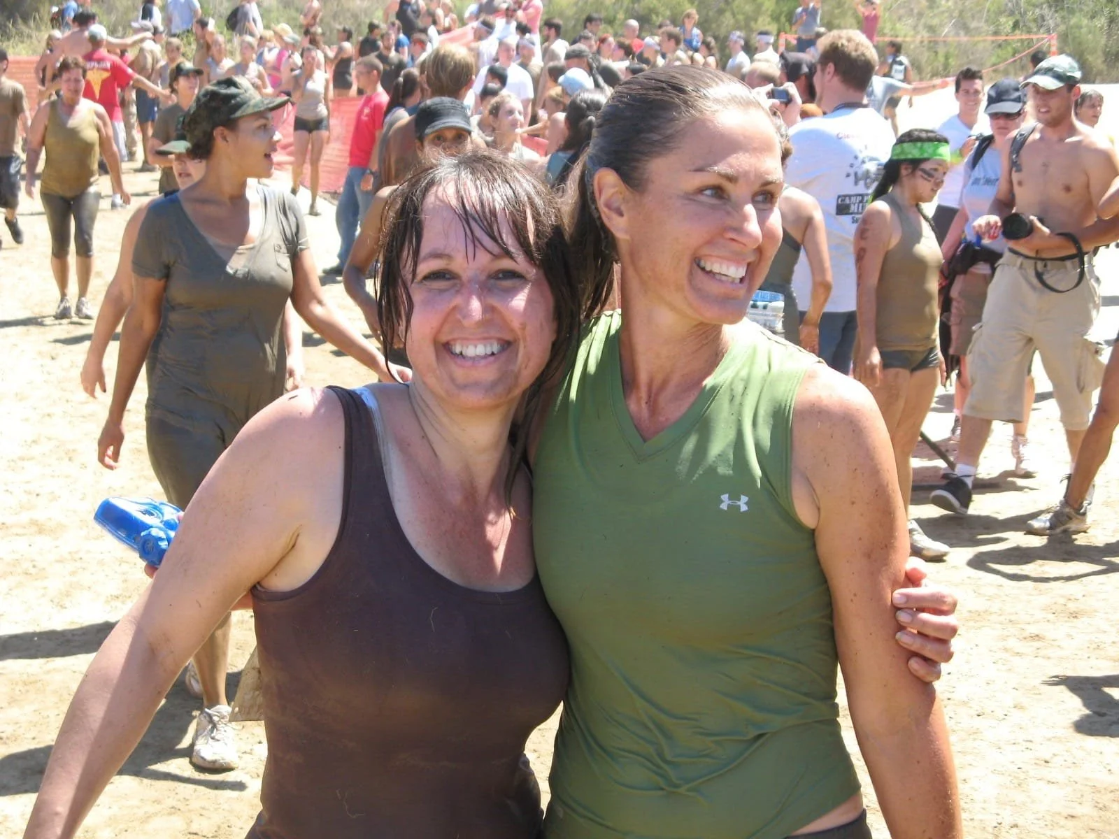 Nicki Cometa and Robin Martinez after the mud run event