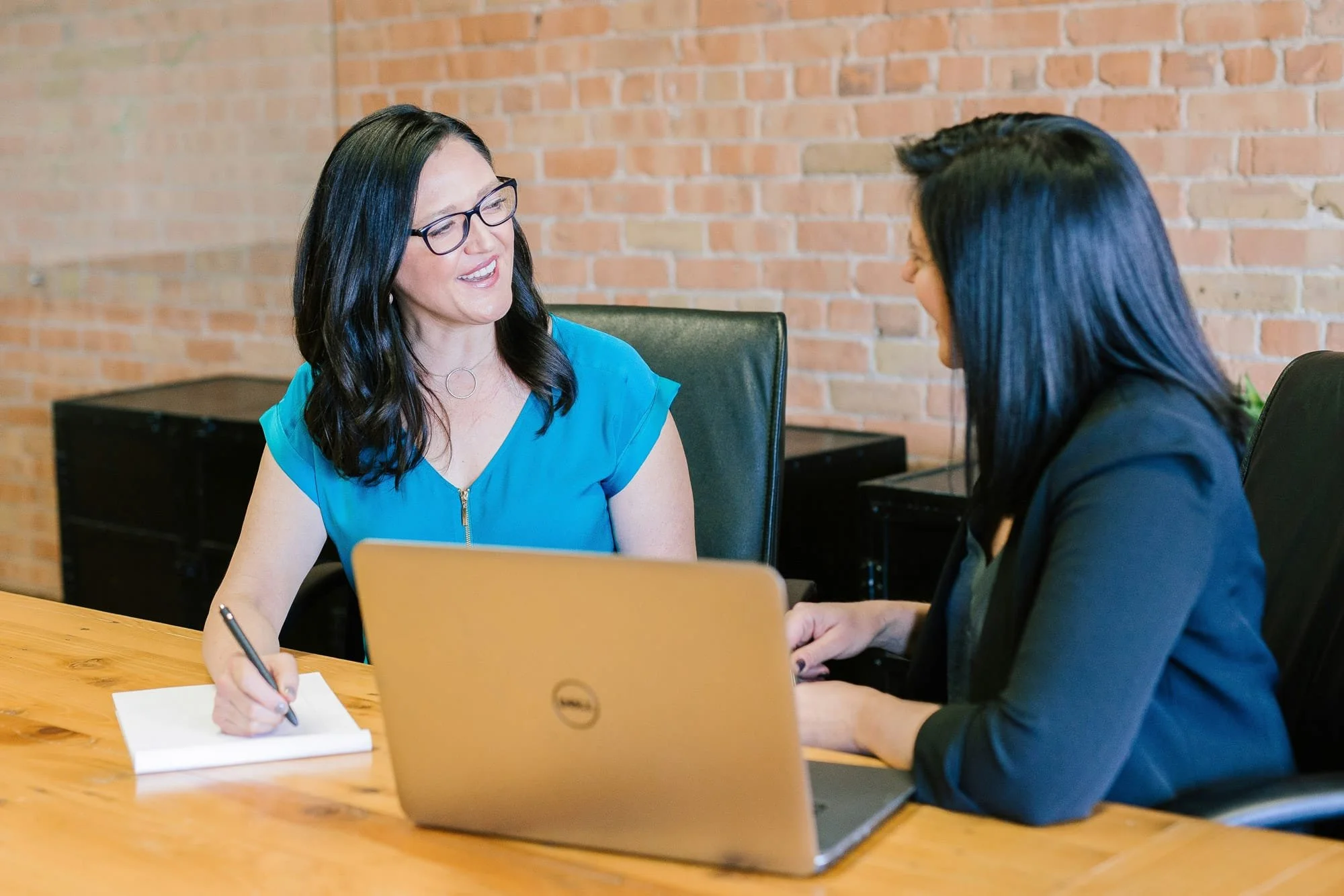 Two women in a career development consultation.