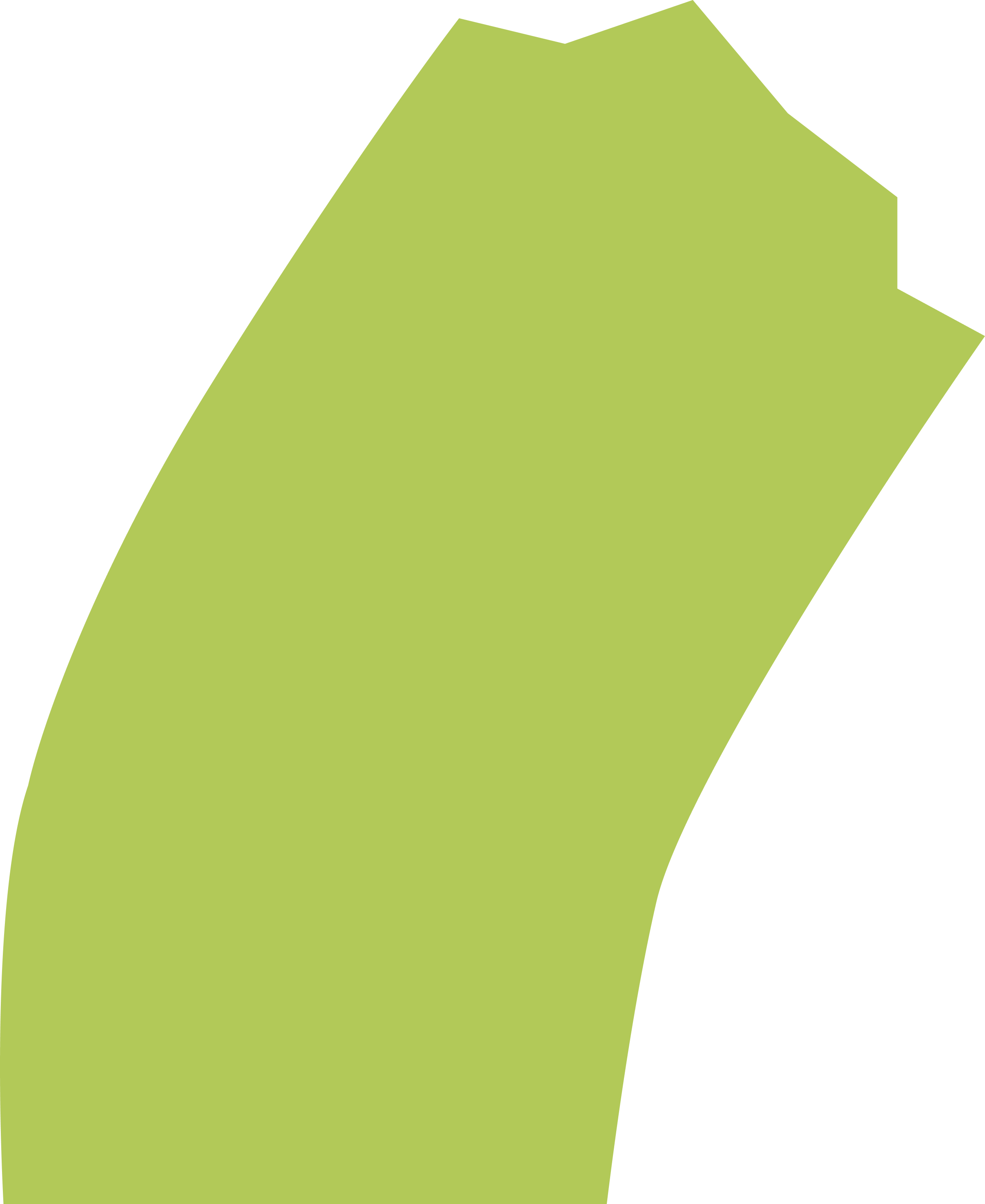 A green abstract shape