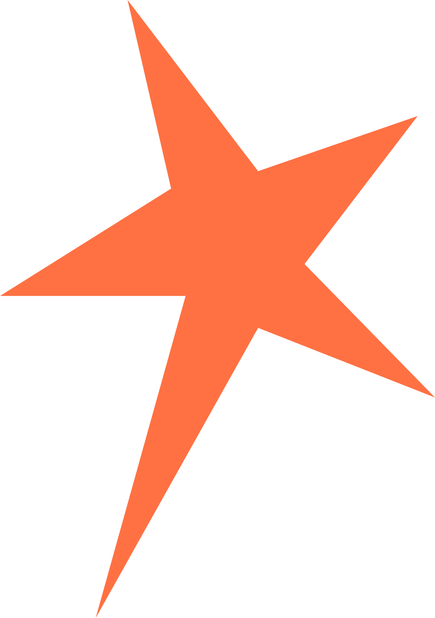 An orange star