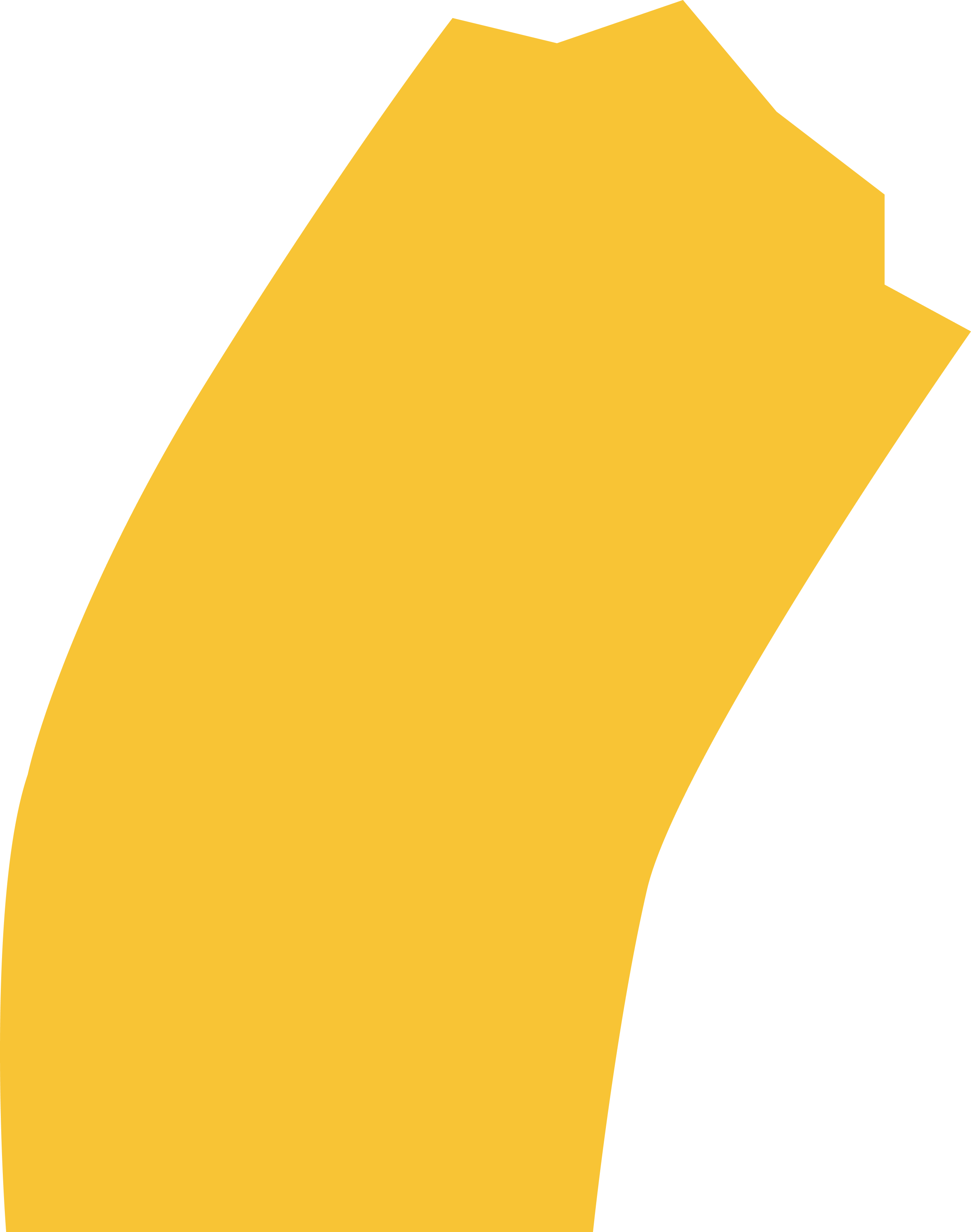 An abstract yellow shape