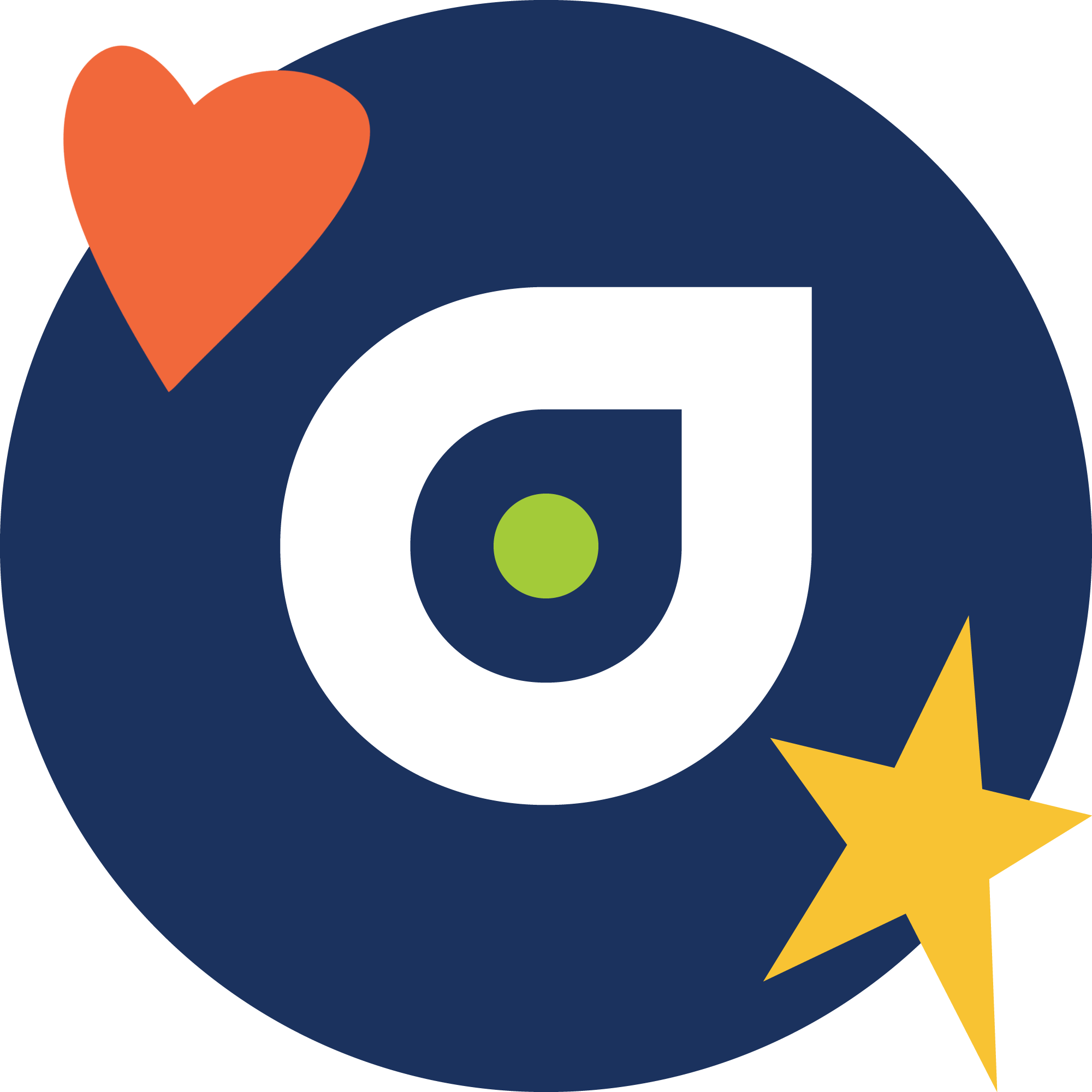 Resident Coordinator Graphic Blue, Stars, Heart