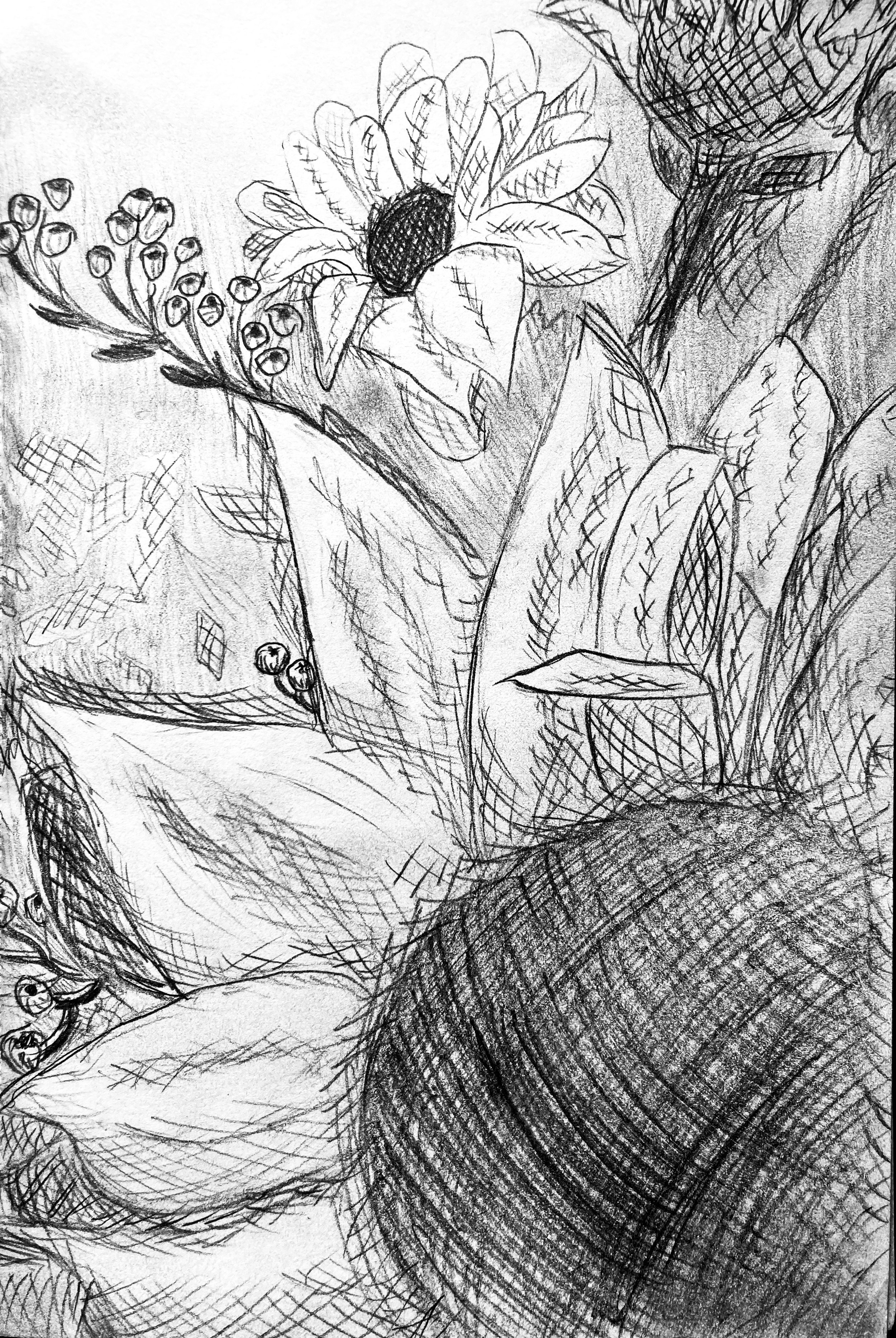 Sketchbook Page Two: Graphite, 7" x 9"