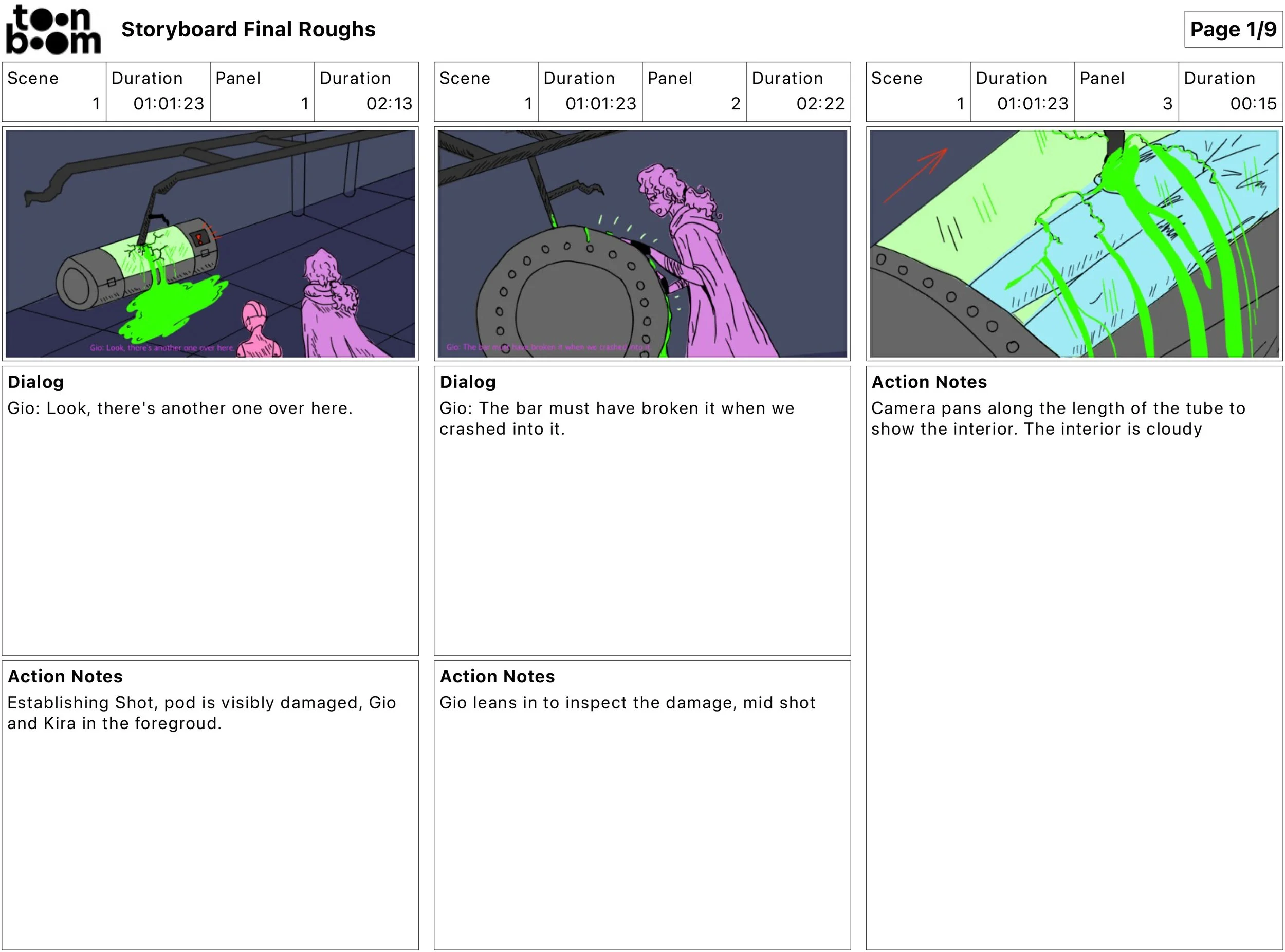 Storyboard for Opportunity, Curiosity, Explorer Concept