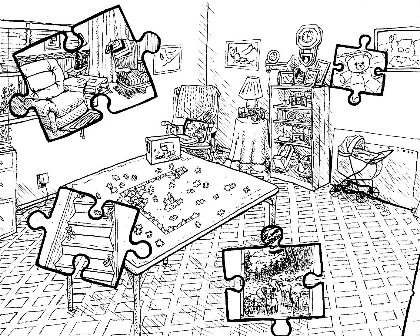 One Page Comic: Jigsaw Puzzles with Grandpa