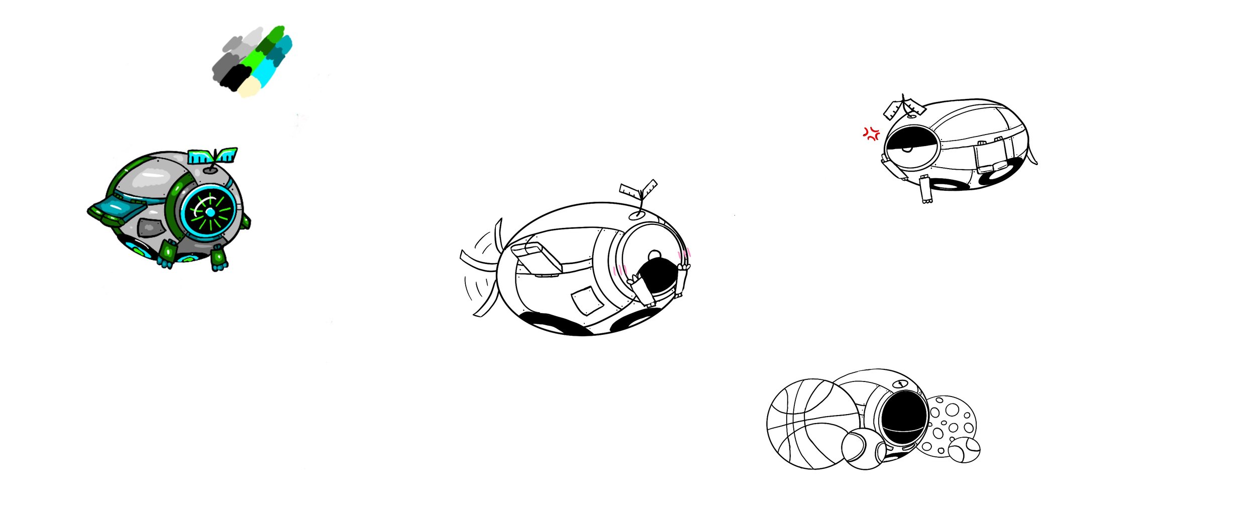 Opportunity, Curiosity, Explorer: Poses for Sc0-u+ (Scout)