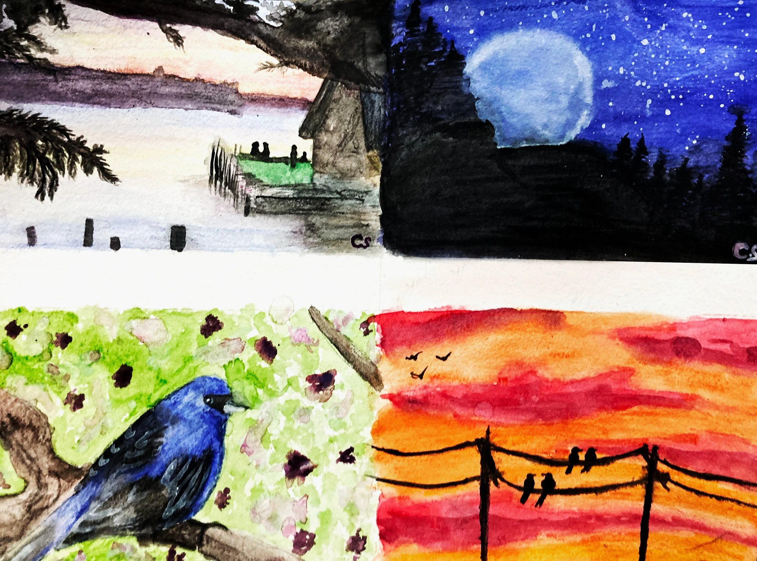 Mini Watercolors: Watercolors, 3" x 5" Each
