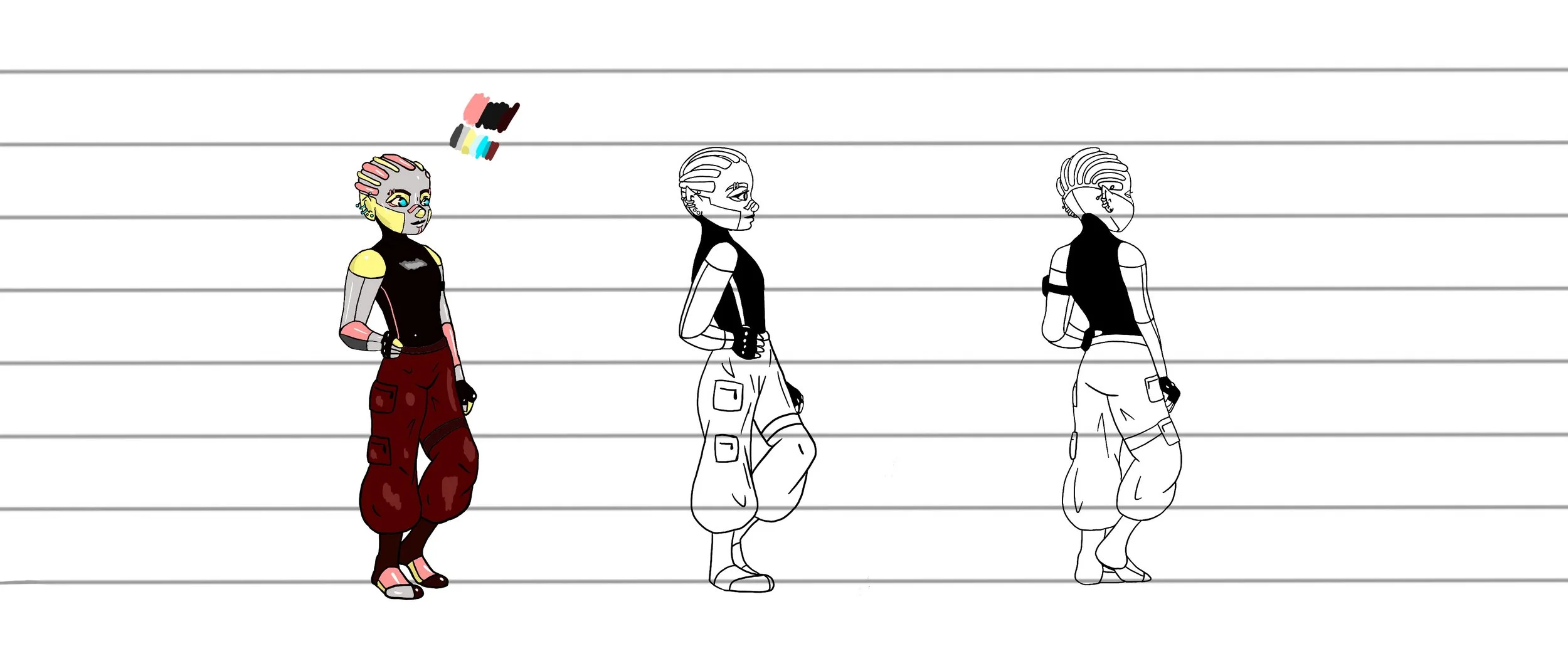 Opportunity, Curiosity, Explorer: Character Turnaround for K1R4 (Kira)