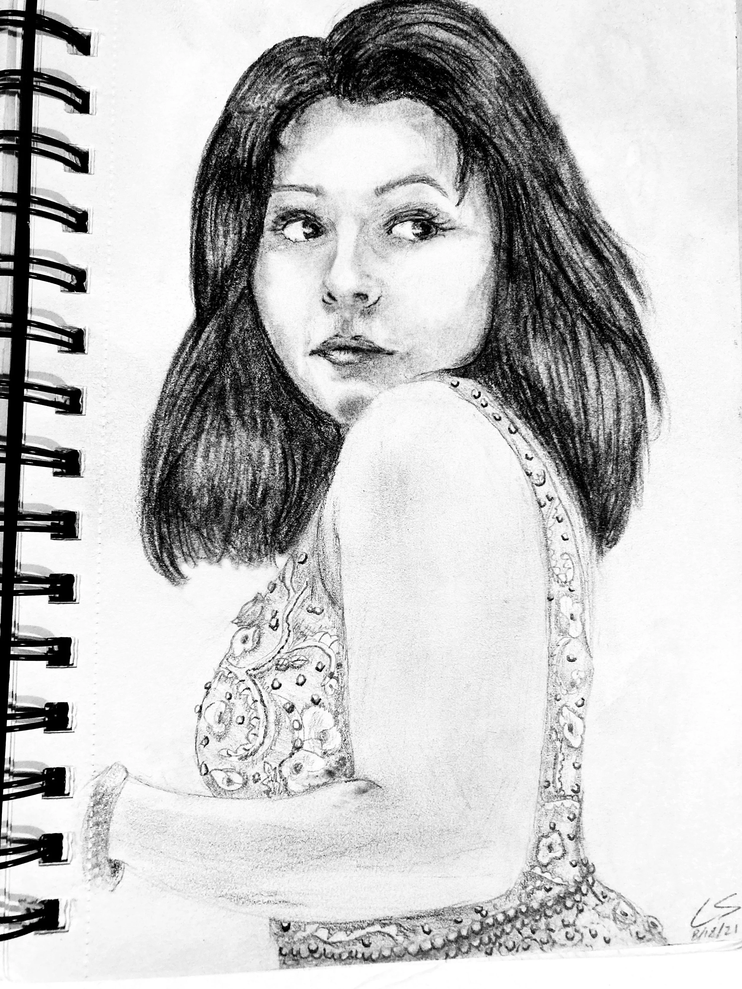 Sketchbook Page One: Graphite, 7" x 9"