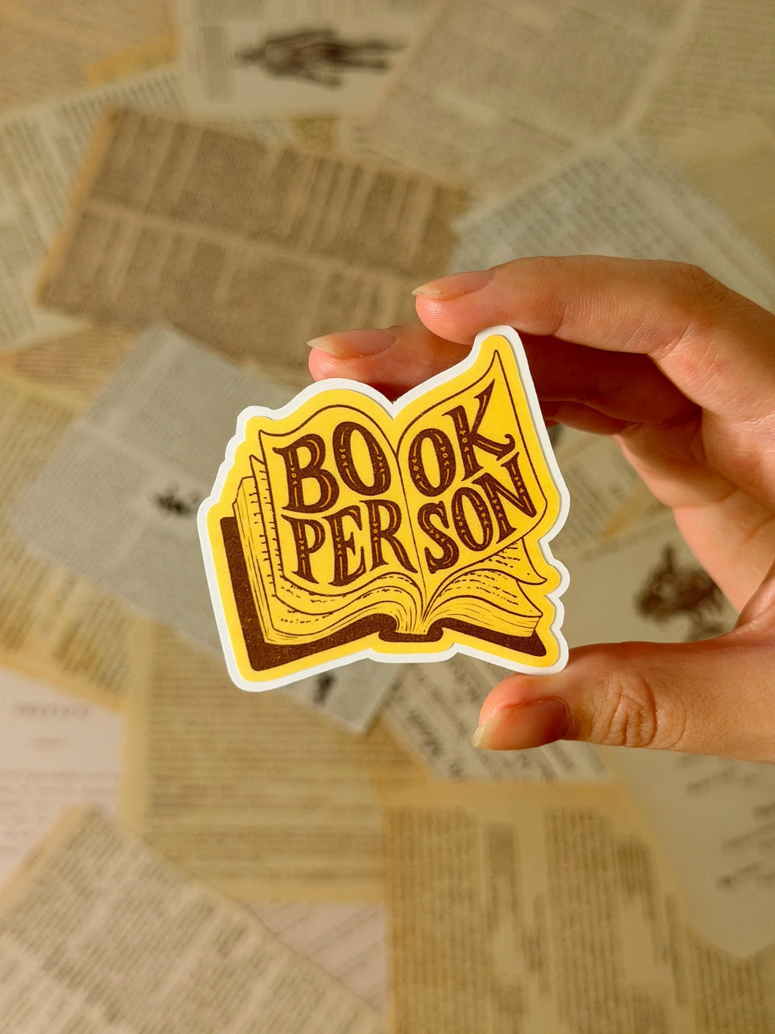 Book Person Sticker