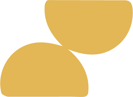 Geometric drawing of an outline square with sections divided by vertical, horizontal, and half circle lines.