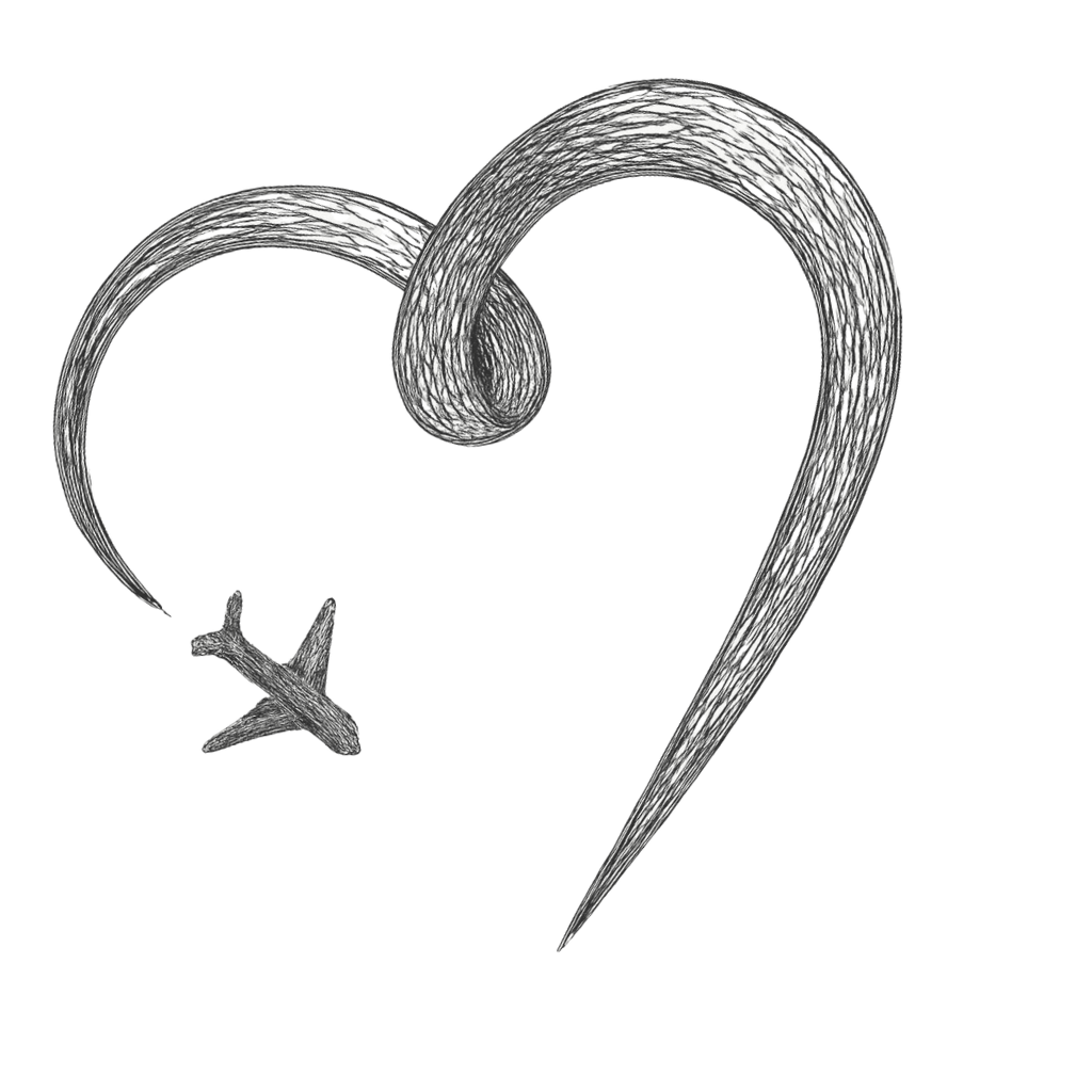 A stylized heart shape made of rustic, textured wood with a small, detailed bird perched at the bottom left of the heart.