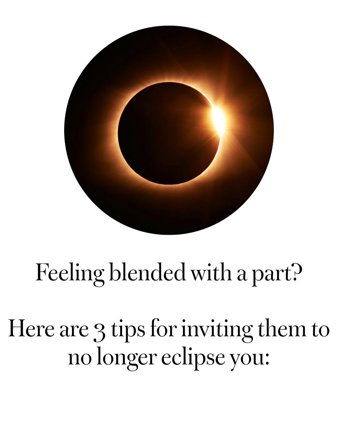 Which of these 3 tips does your part like best today? #partswork #internalfamilysystems #internalfamilysystemstherapy #ifs