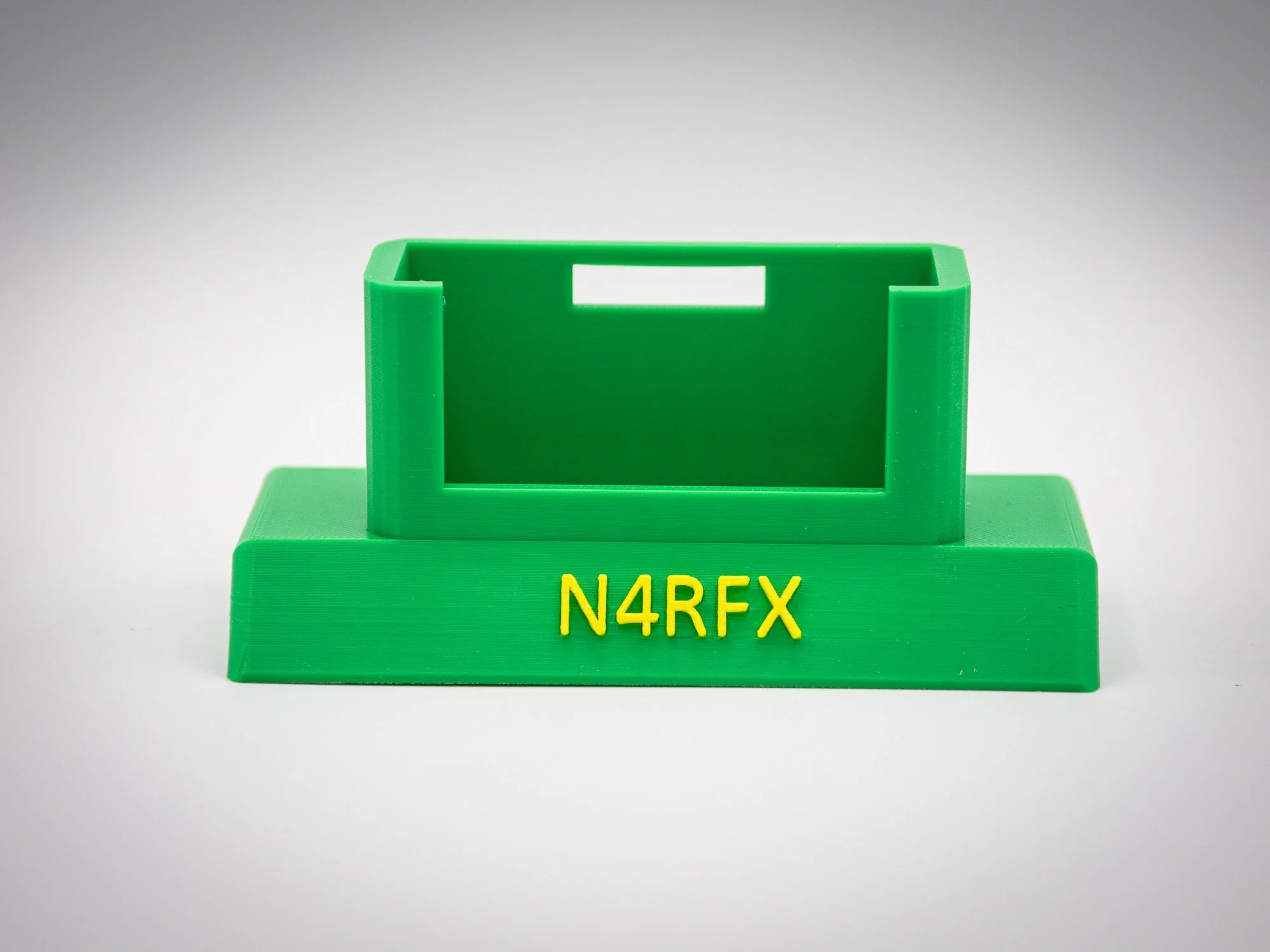 Handheld Radio Desktop Stand - 2 Color, customized with your call sign, name,