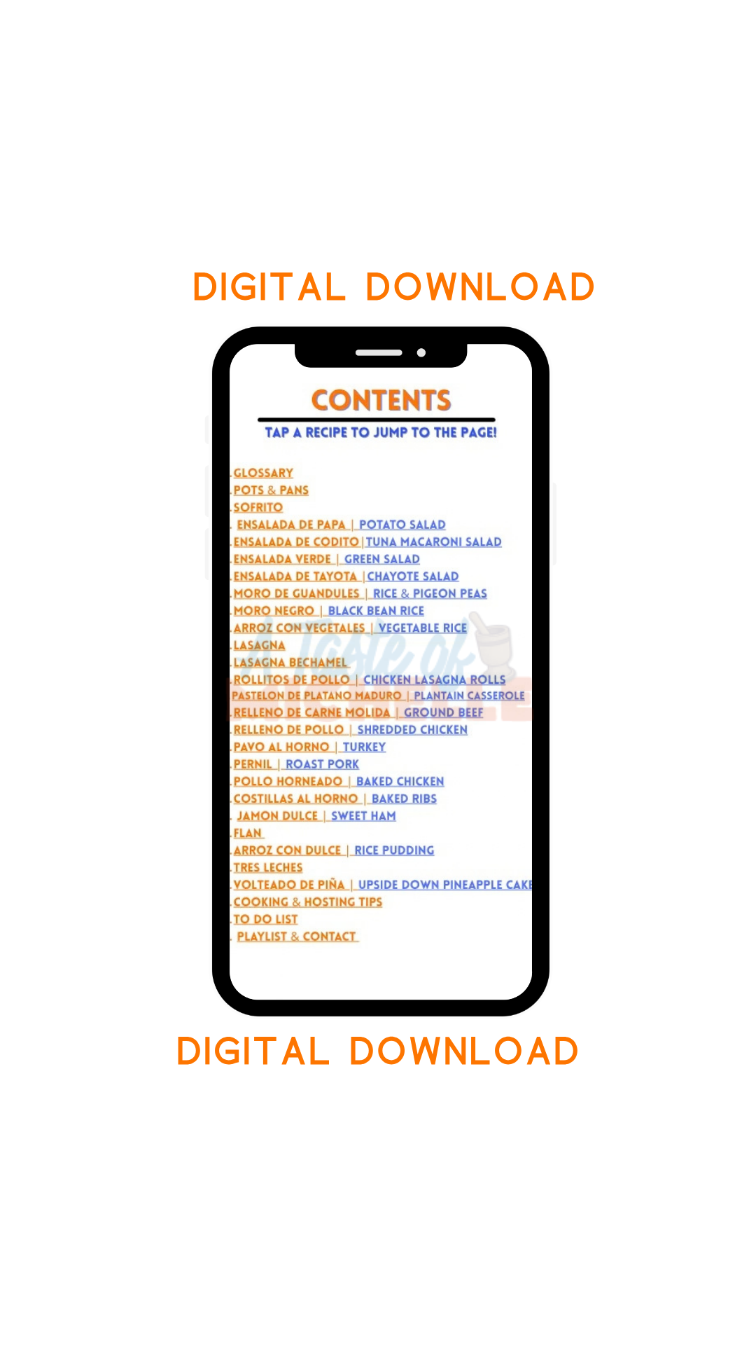 The Dominican Holidays Recipe Cookbook contents image eBook download