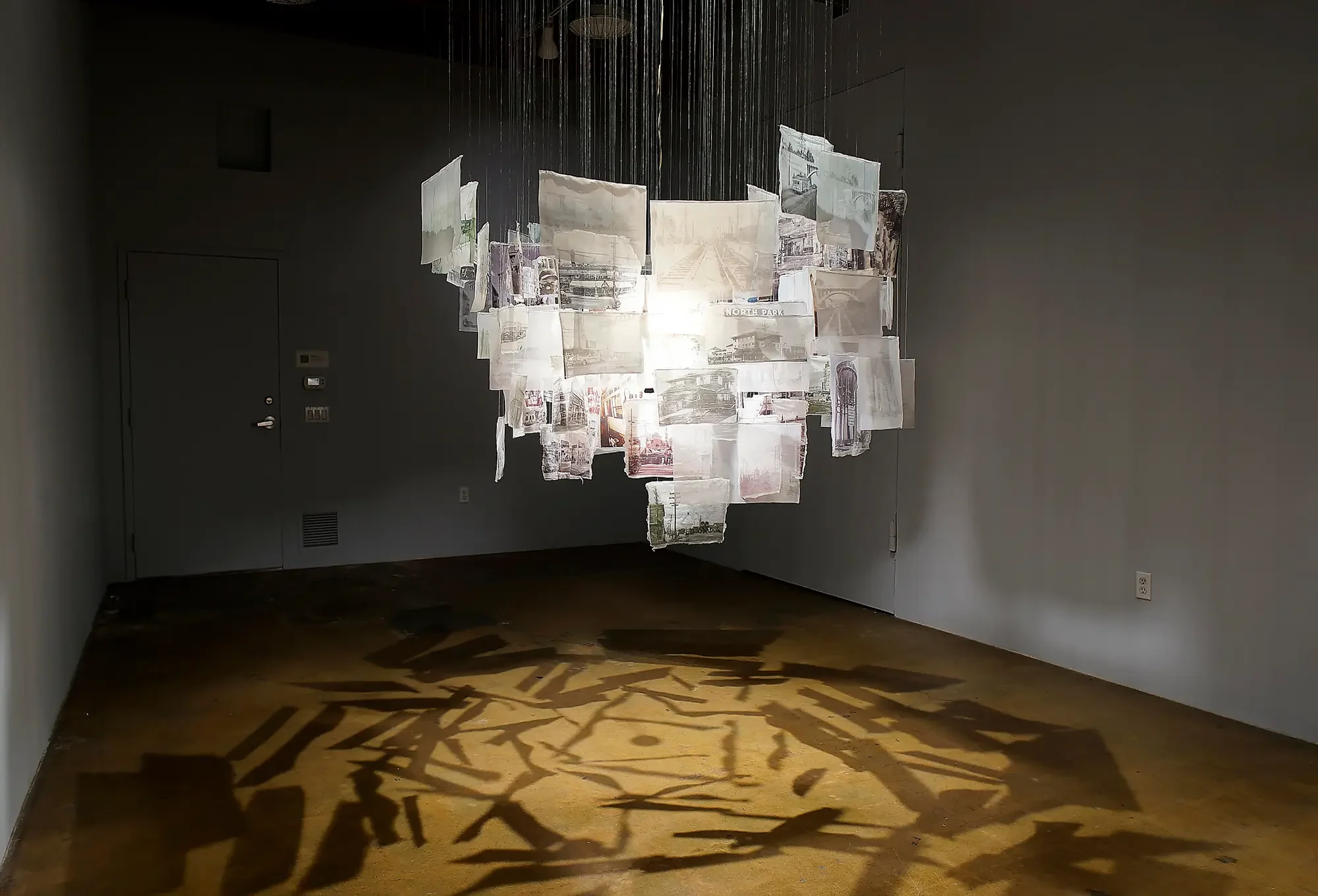 Shape of Memory, 2021
Acrylic gel, fabric, monofilament, light, 144 x 60 x 60 inches