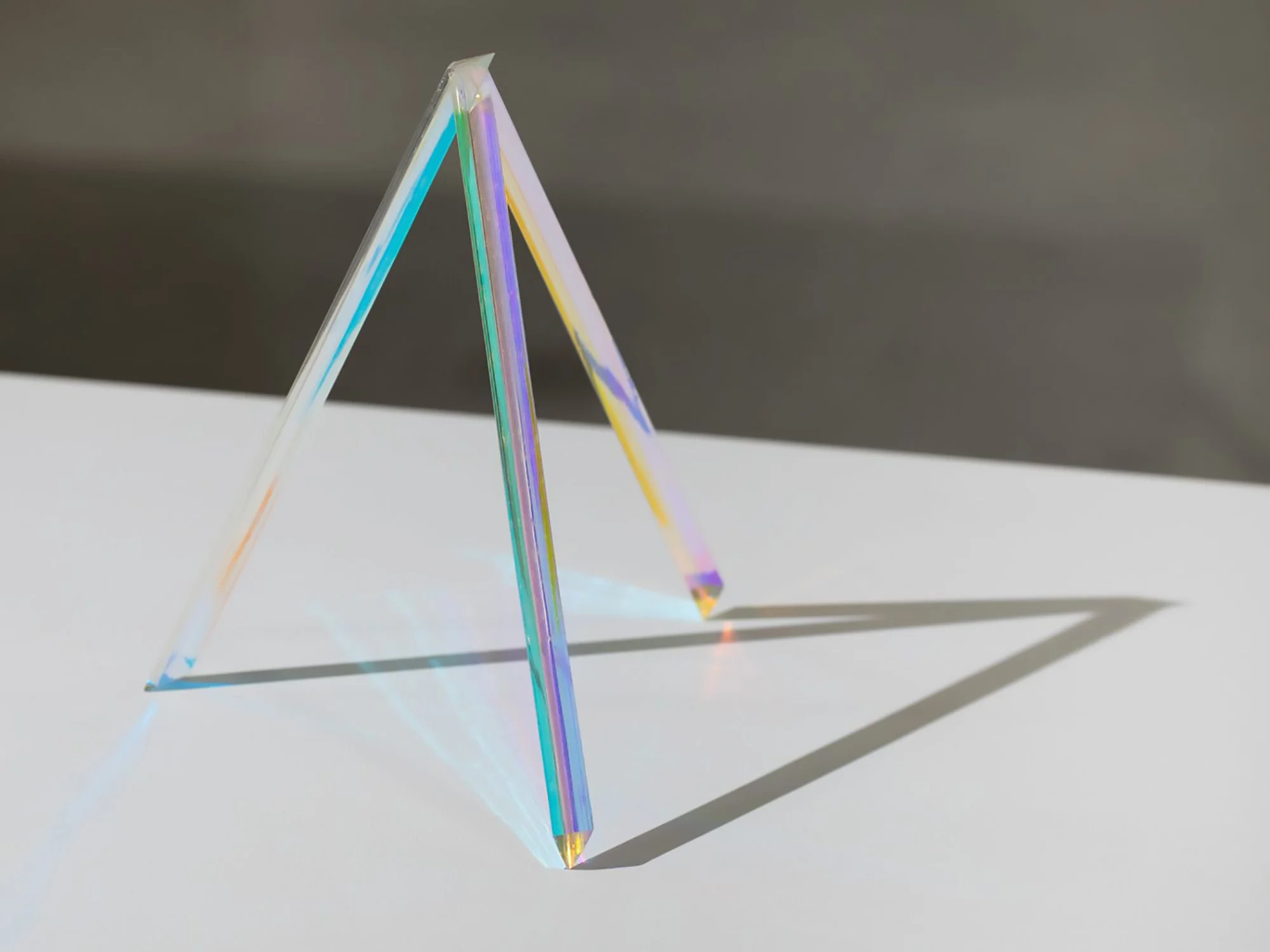 Trine, 2025
Dichroic-laminated acrylic, 10 x 10 x 8 inches