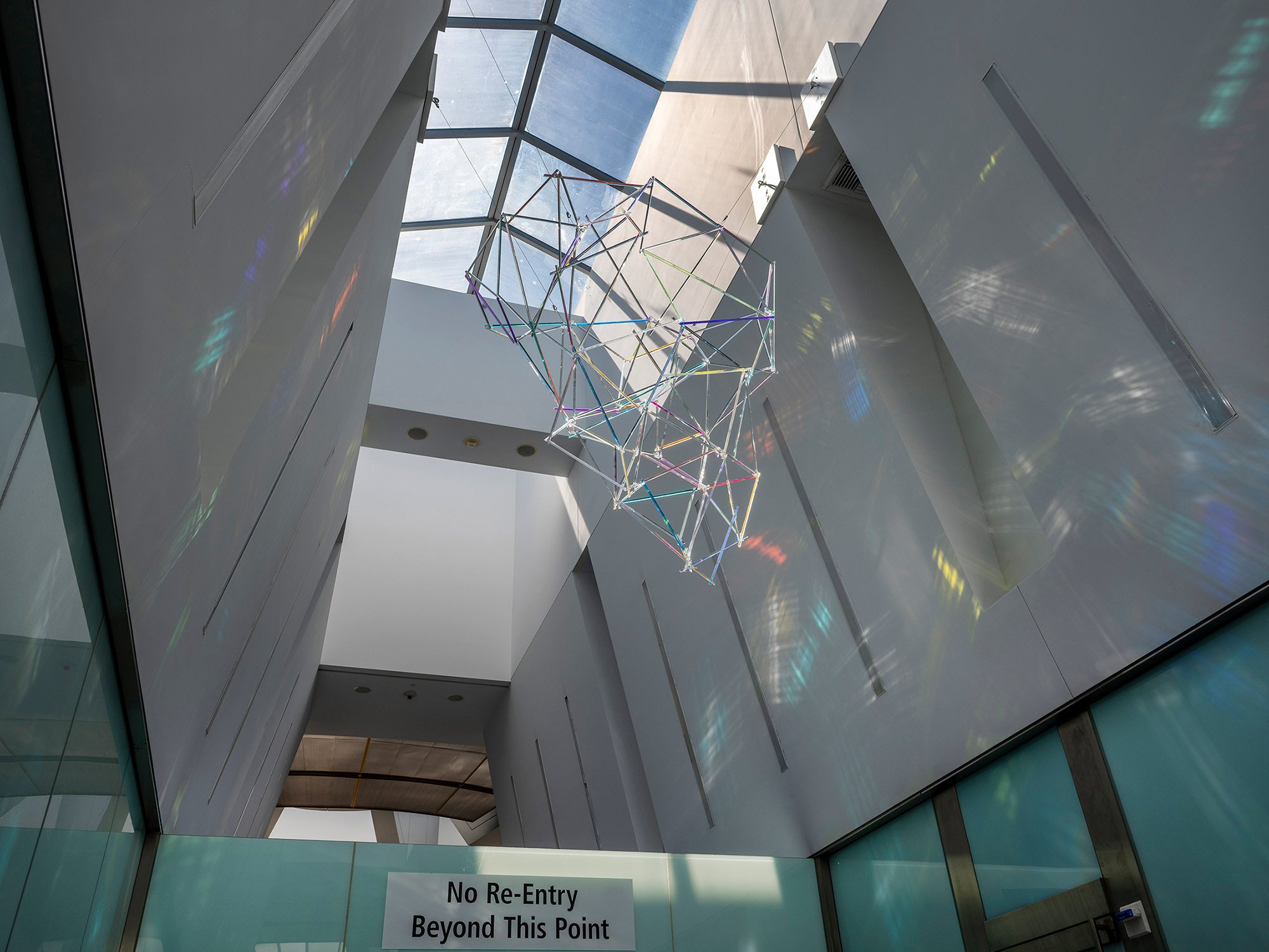 Tip of the Iceberg (San Diego Int'l Airport), 2025
Dichroic-laminated acrylic, 73 x 69.25 x 61 inches
Photo: Pablo Mason