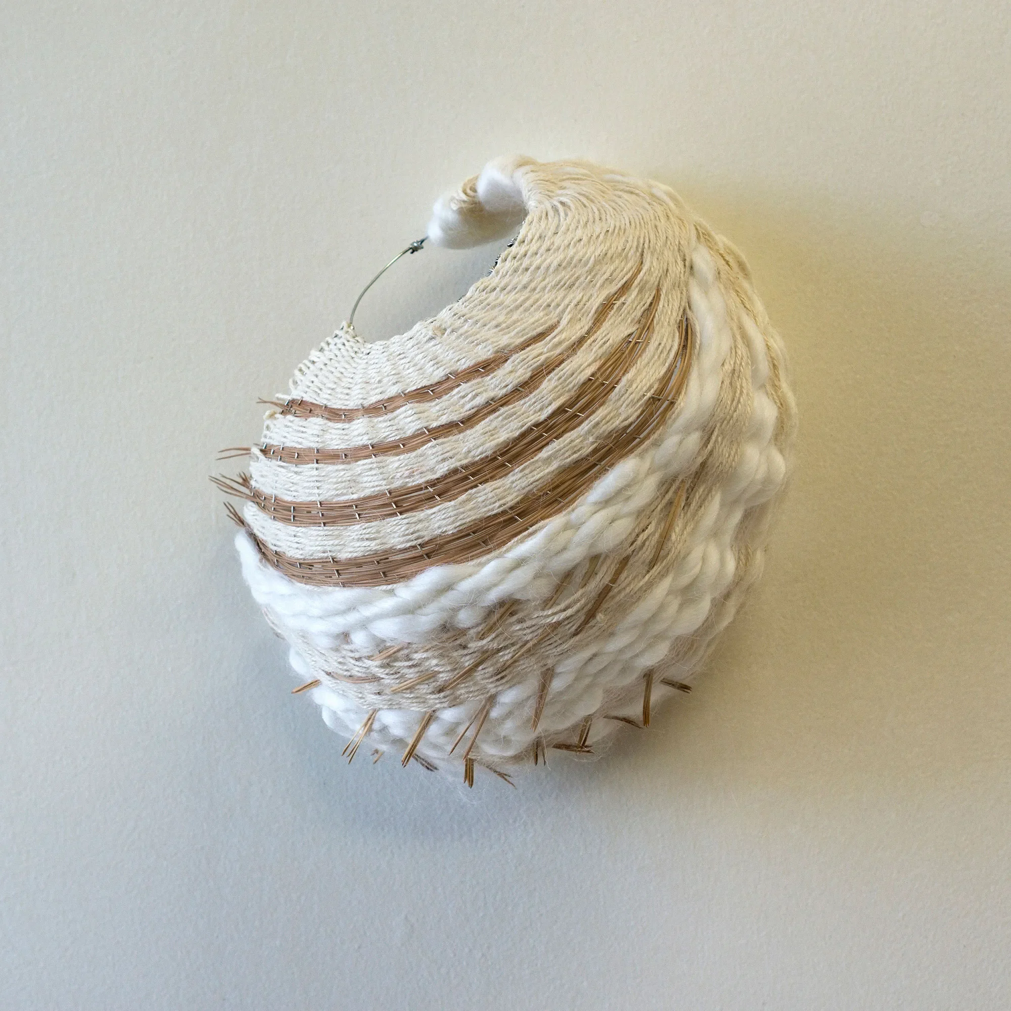 Nobody’s Home, 2018
Pine needle, yarn, jute string, wire, 11 x 9 x 5 inches