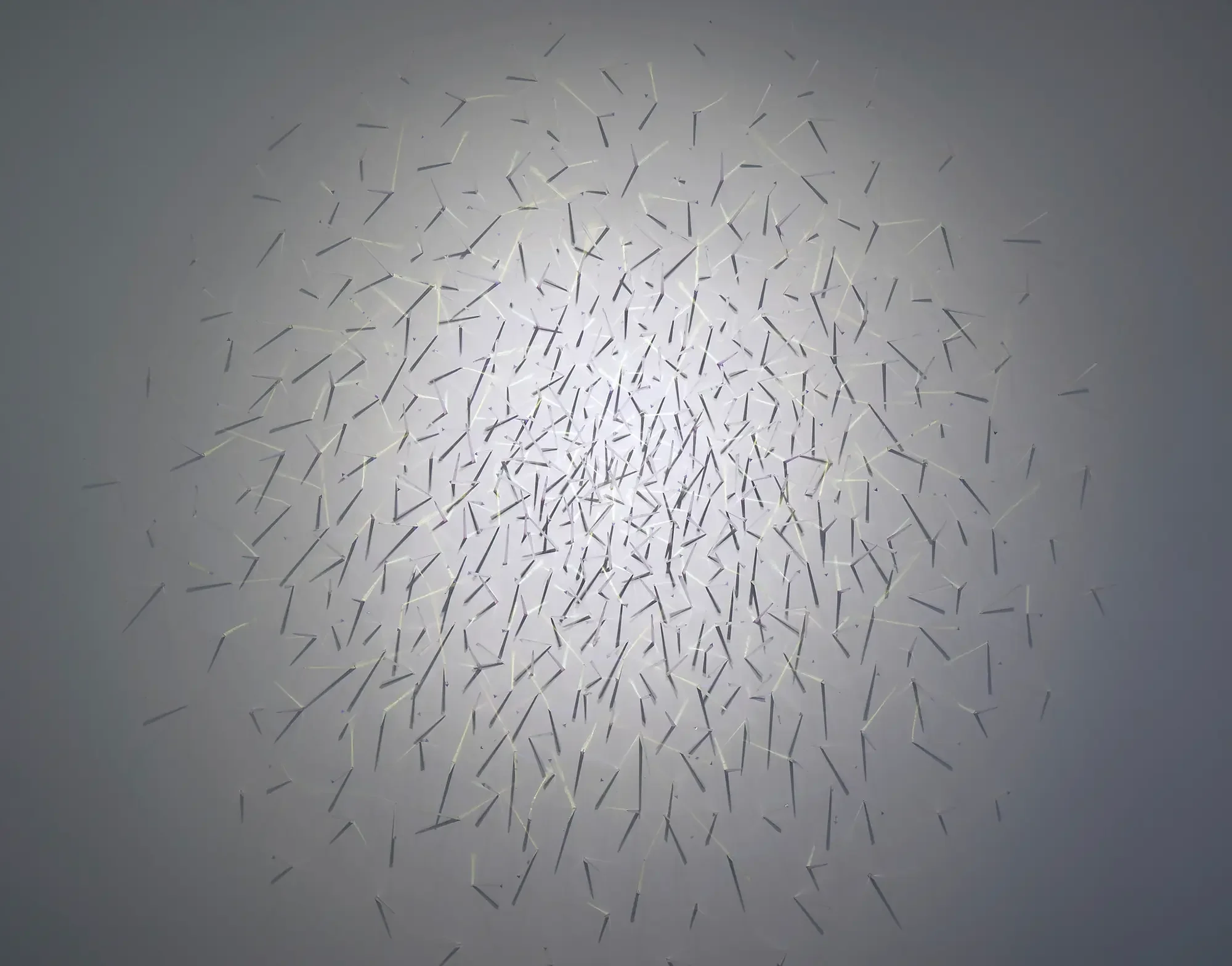 Study of Murmuration, 2022
Dichroic-laminated acrylic, 54 x 58 x 5 inches
Photo: Tomoko Matsubayashi