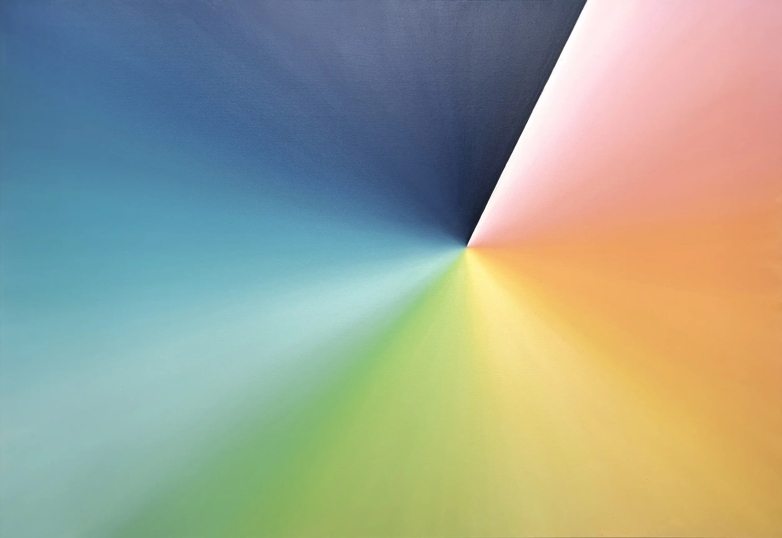 Origami Unfolding No.3, 2026
Oil on canvas, 36 x 52 inches