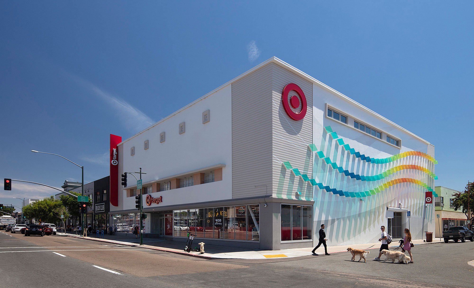 Wave of Change (Target North Park), 2019
Polycarbonate, metal brackets, paint, 35 x 80 x 2 feet
Photo: Misha Bruk