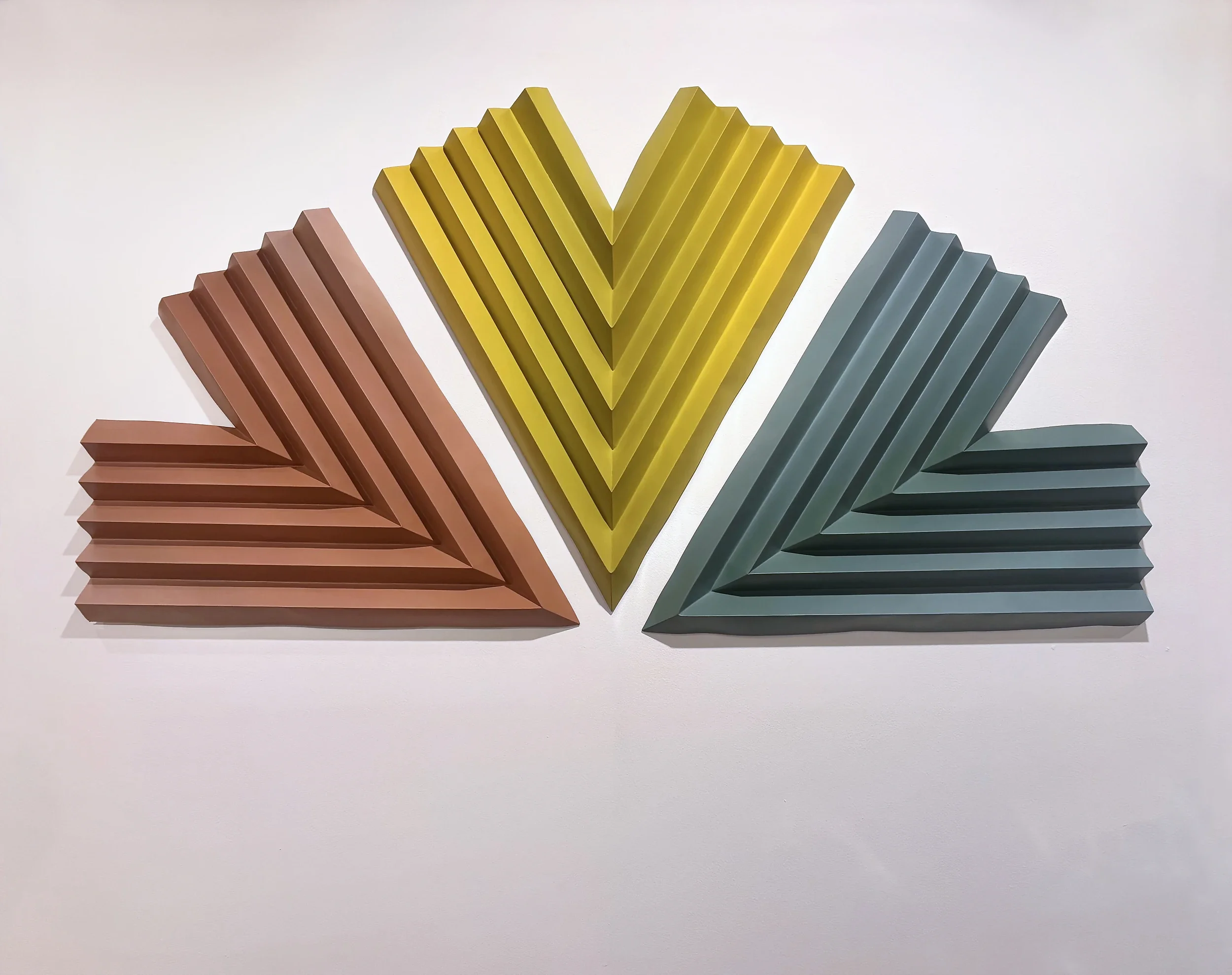 Homage to Stella, 2026
Oil on paper, folded, 36 x 67 x 2.5 inches