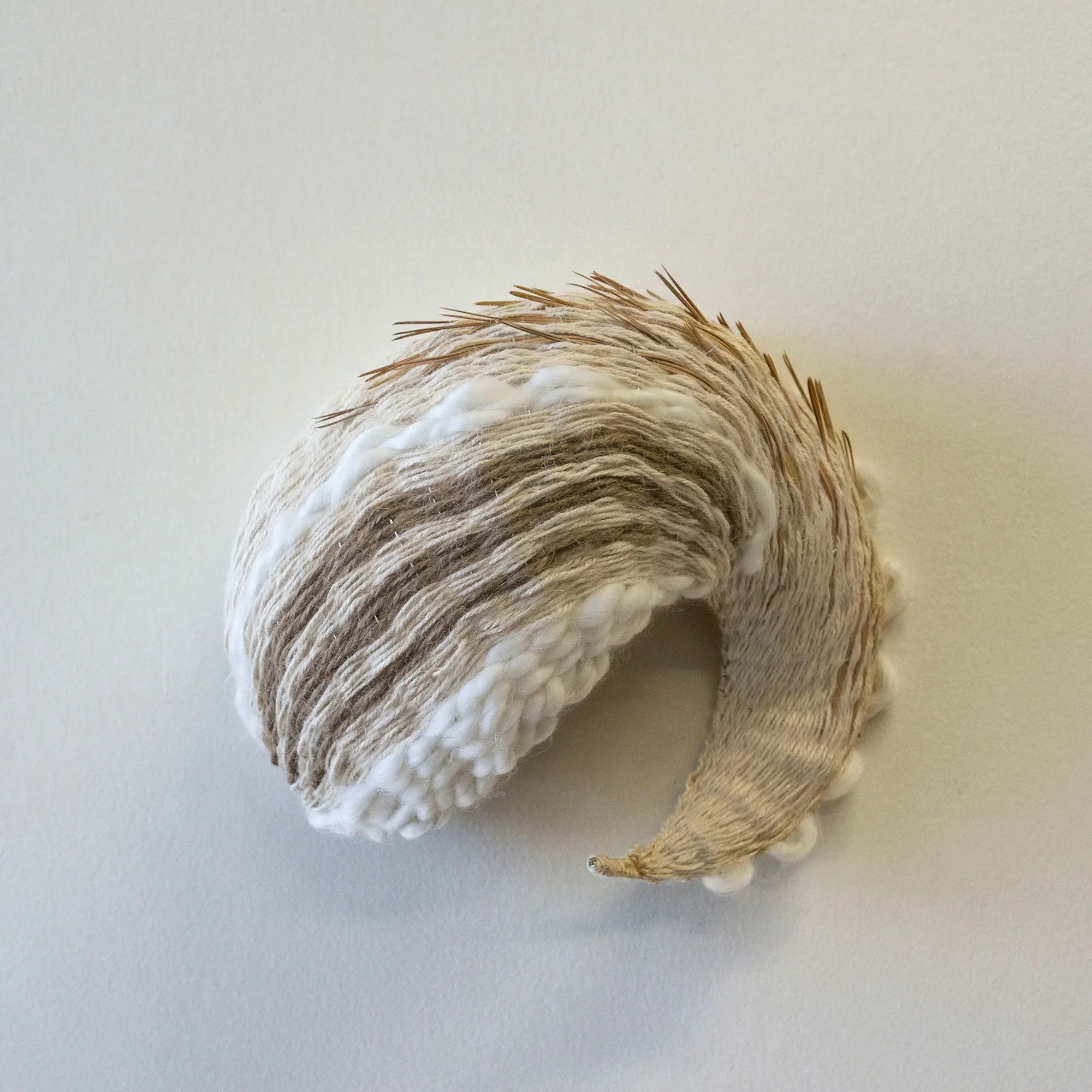 Ready to Burrow, 2018
Pine needle, yarn, jute string, wire, 11 x 9 x 5 inches