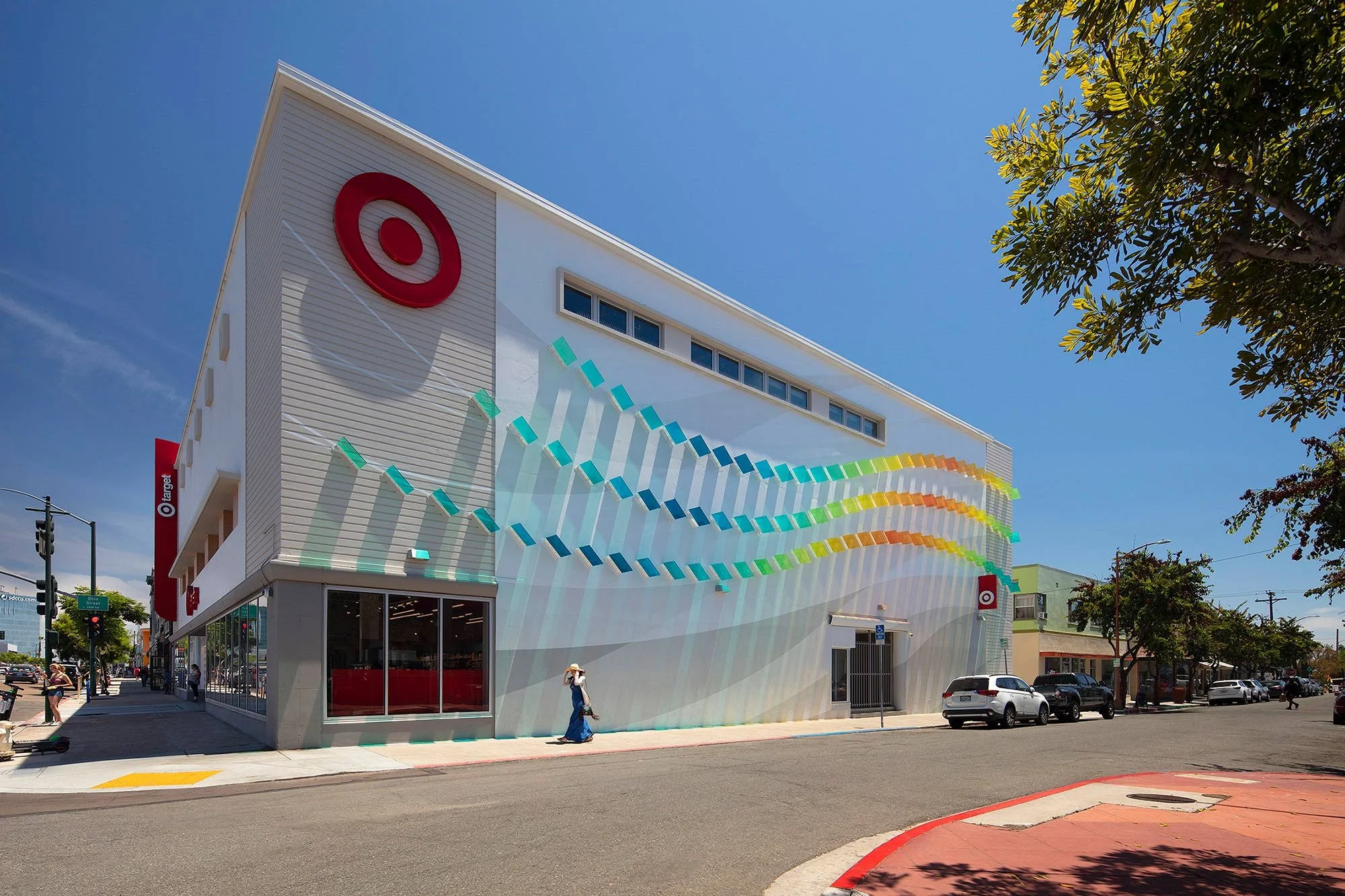 Wave of Change (Target North Park), 2019
Polycarbonate, metal brackets, paint, 35 x 80 x 2 feet
Photo: Misha Bruk