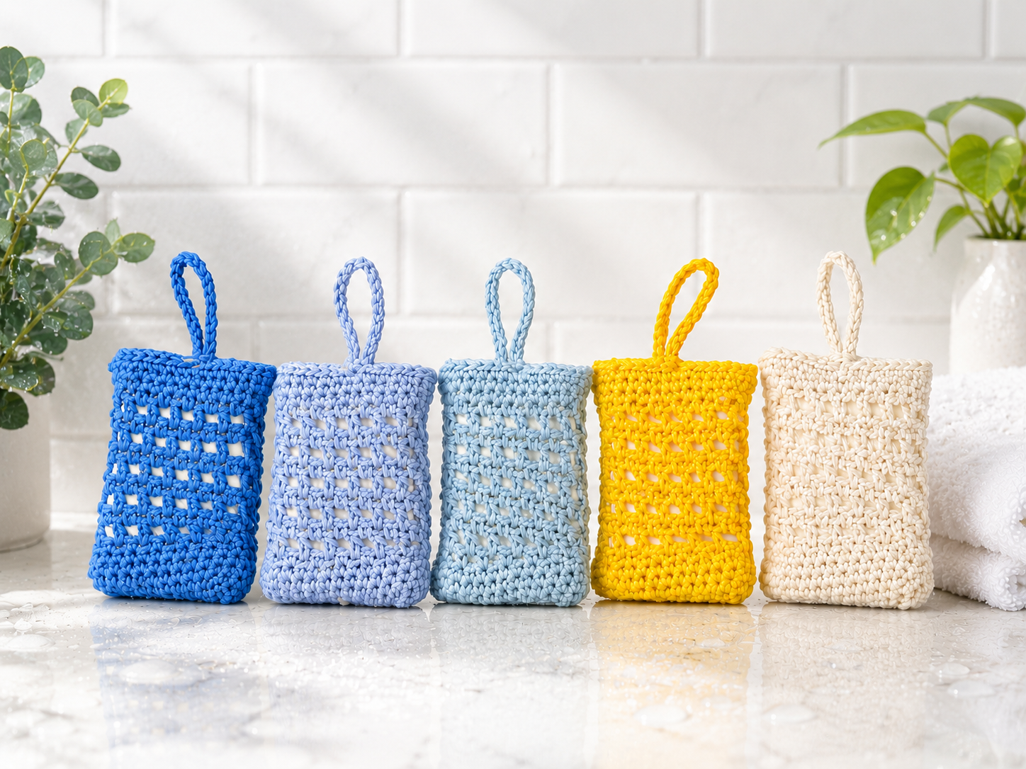 CROCHET SOAP COZY + Tallow Soap Bar
