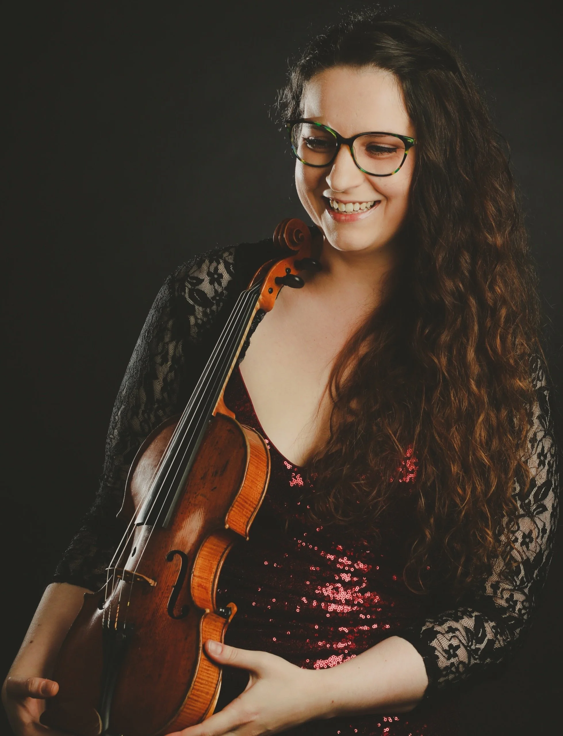 Studio portrait of Katy Smith violinist