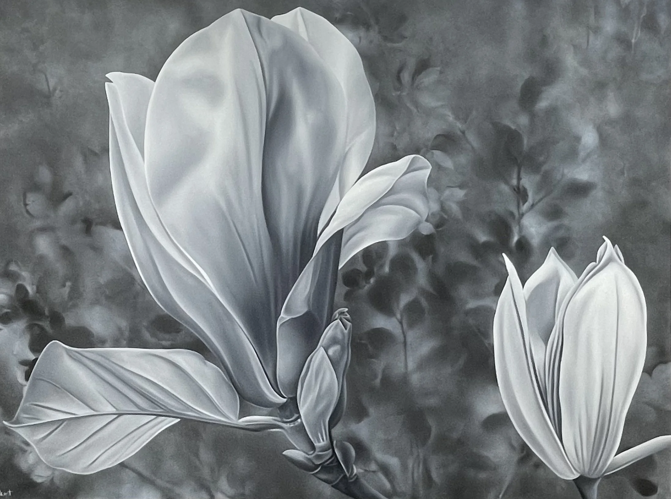 Leah Olsen-Kent, When I Was Young, Spray Paint With Oil, 36x48.jpg