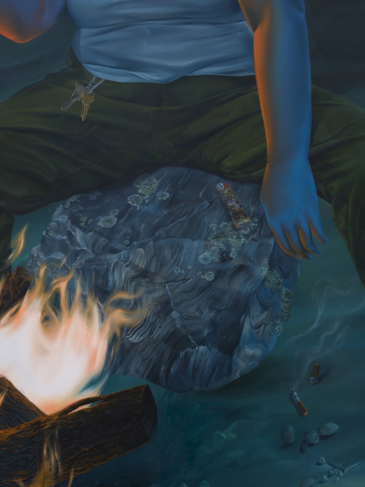 'Bonfire'
Oil on canvas, 72 x 108 inches, 2021.