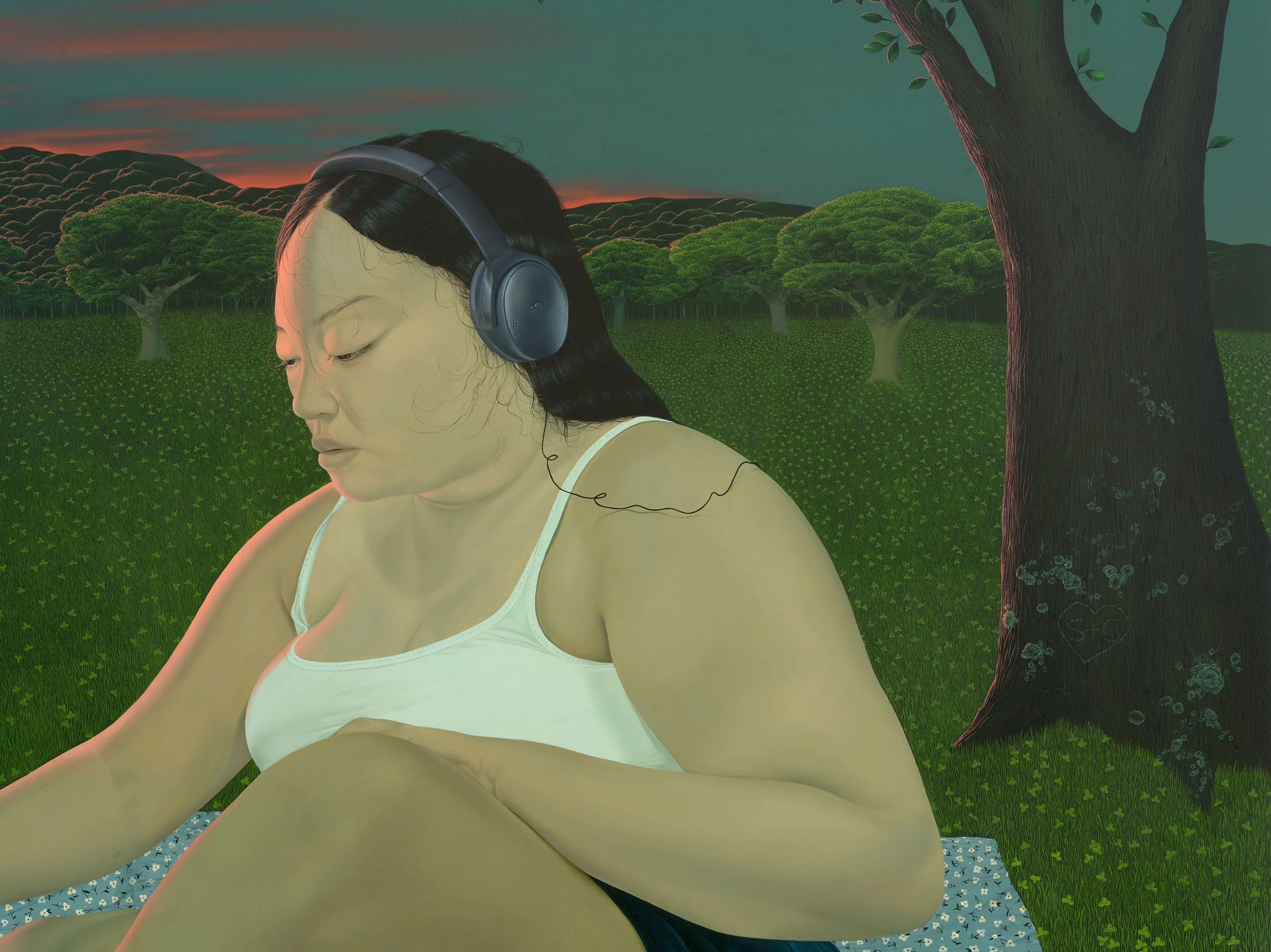 'It Was Still Far Away'
Oil on linen, 72 1/4 x 96 1/8 inches, 2024.