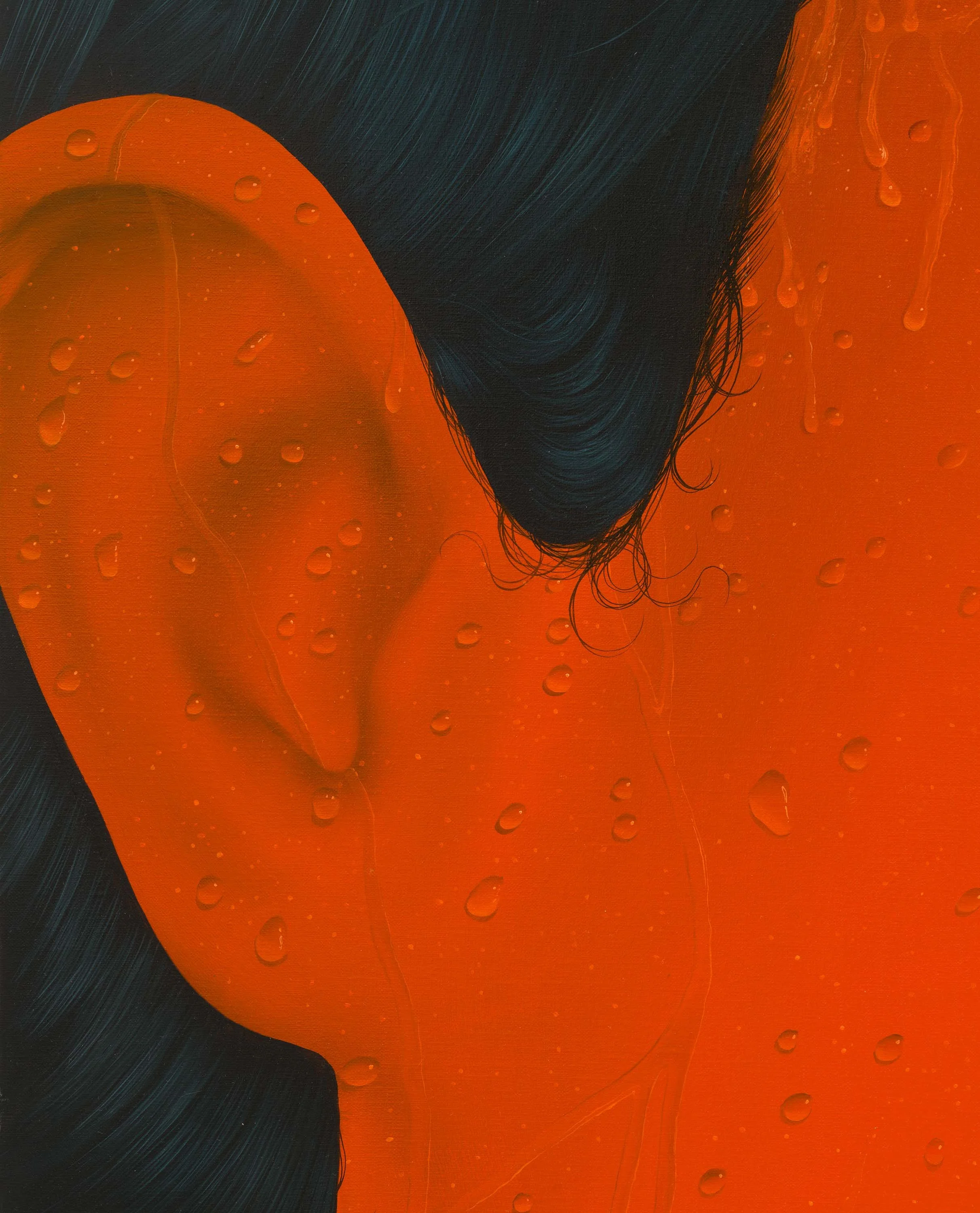 'Flame Like Blush'
Oil on linen, 60 x 60 inches, 2024.