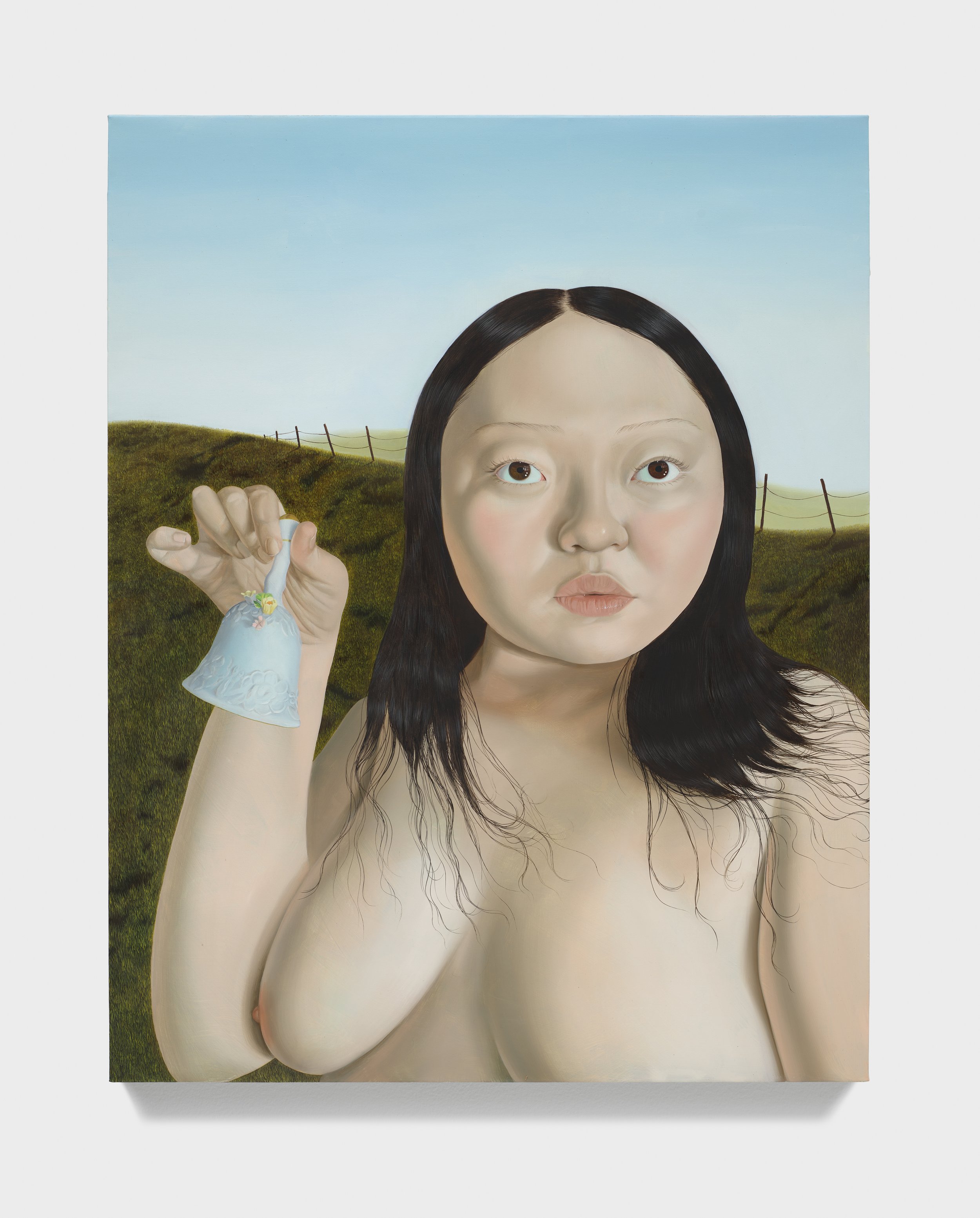 'Bell Girl'
Oil on linen, 32 x 25 inches, 2024.